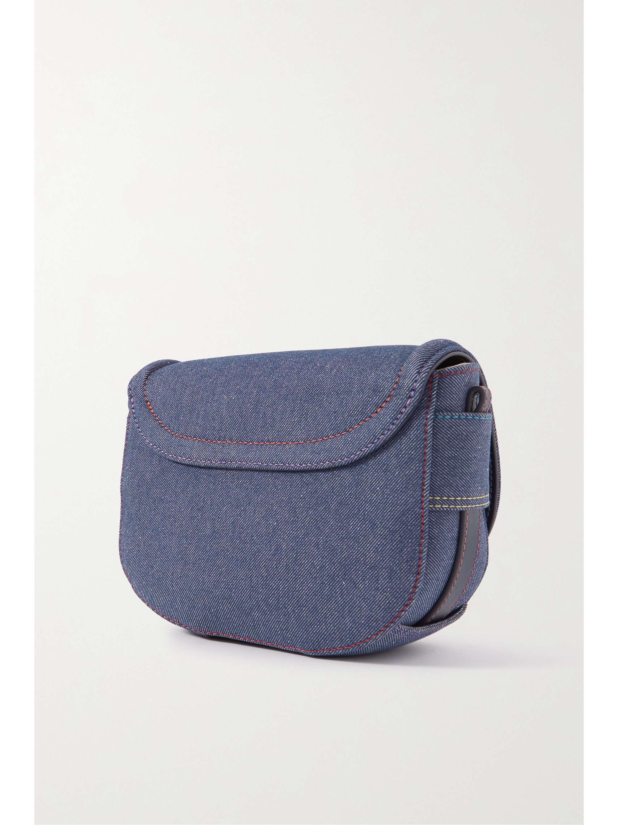 SEE BY CHLOÉ Mara embellished leather-trimmed denim shoulder bag