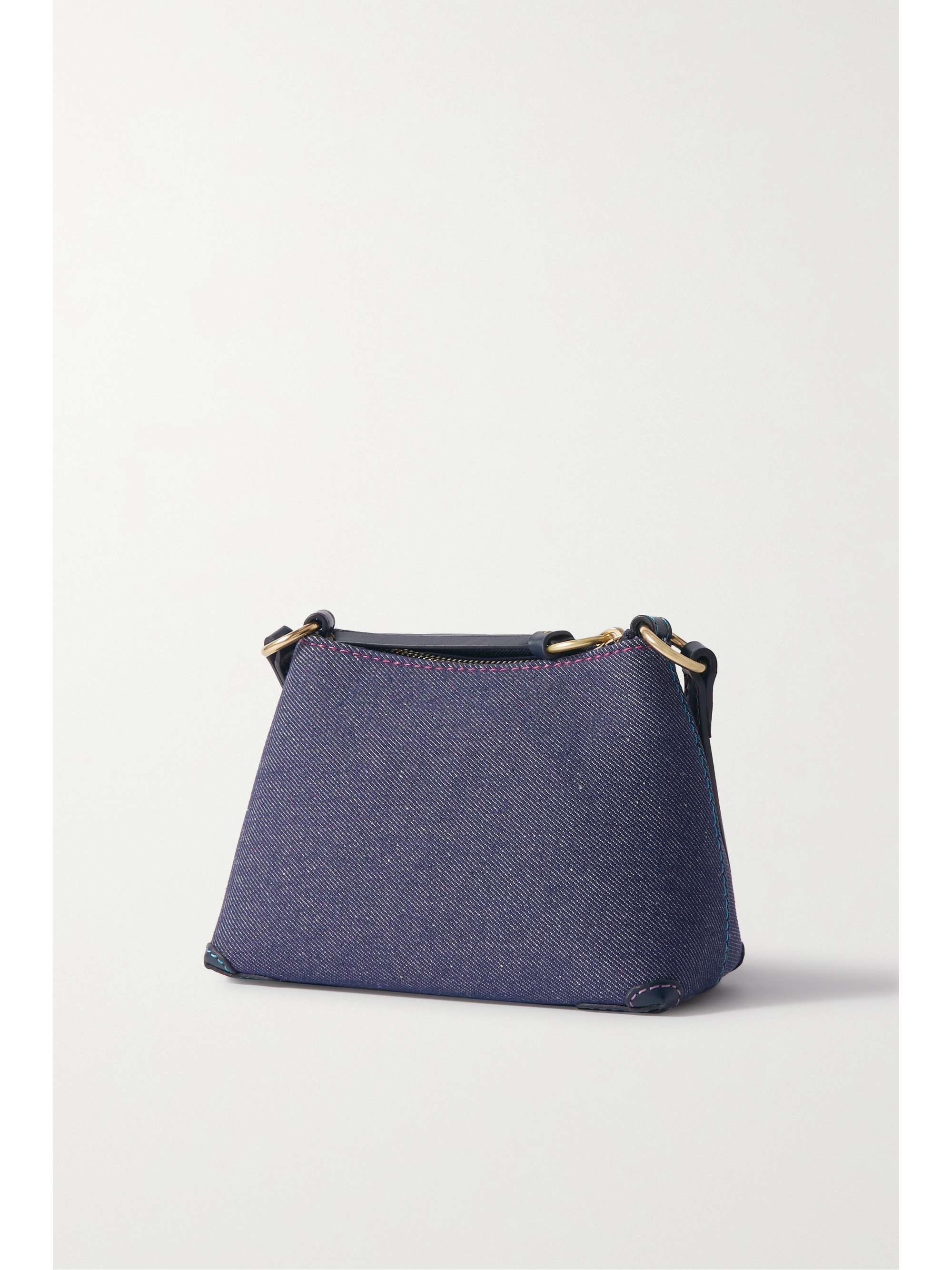 SEE BY CHLOÉ Joan mini leather-trimmed denim shoulder bag