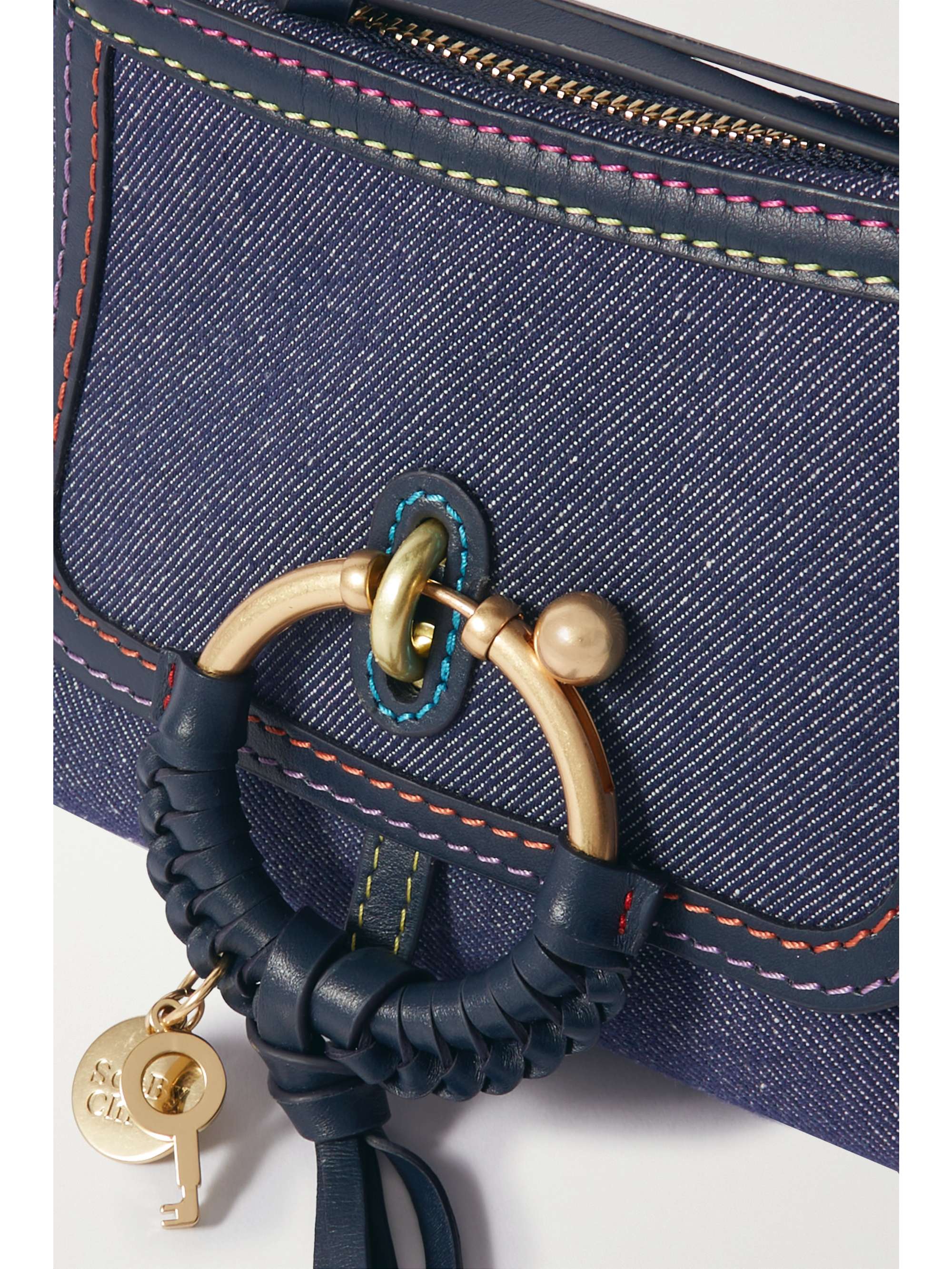 SEE BY CHLOÉ Joan mini leather-trimmed denim shoulder bag