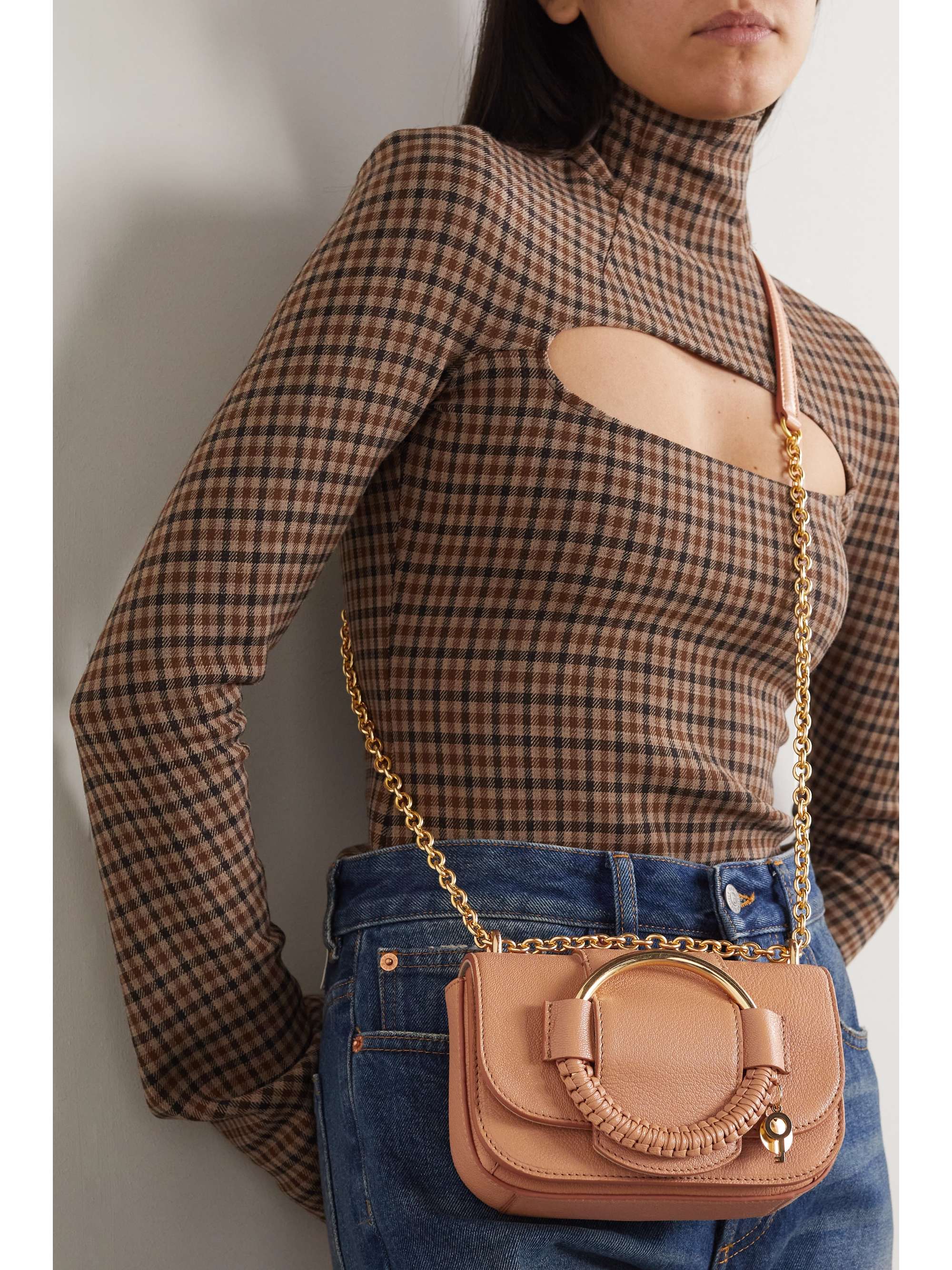 SEE BY CHLOÉ Hana mini textured-leather shoulder bag