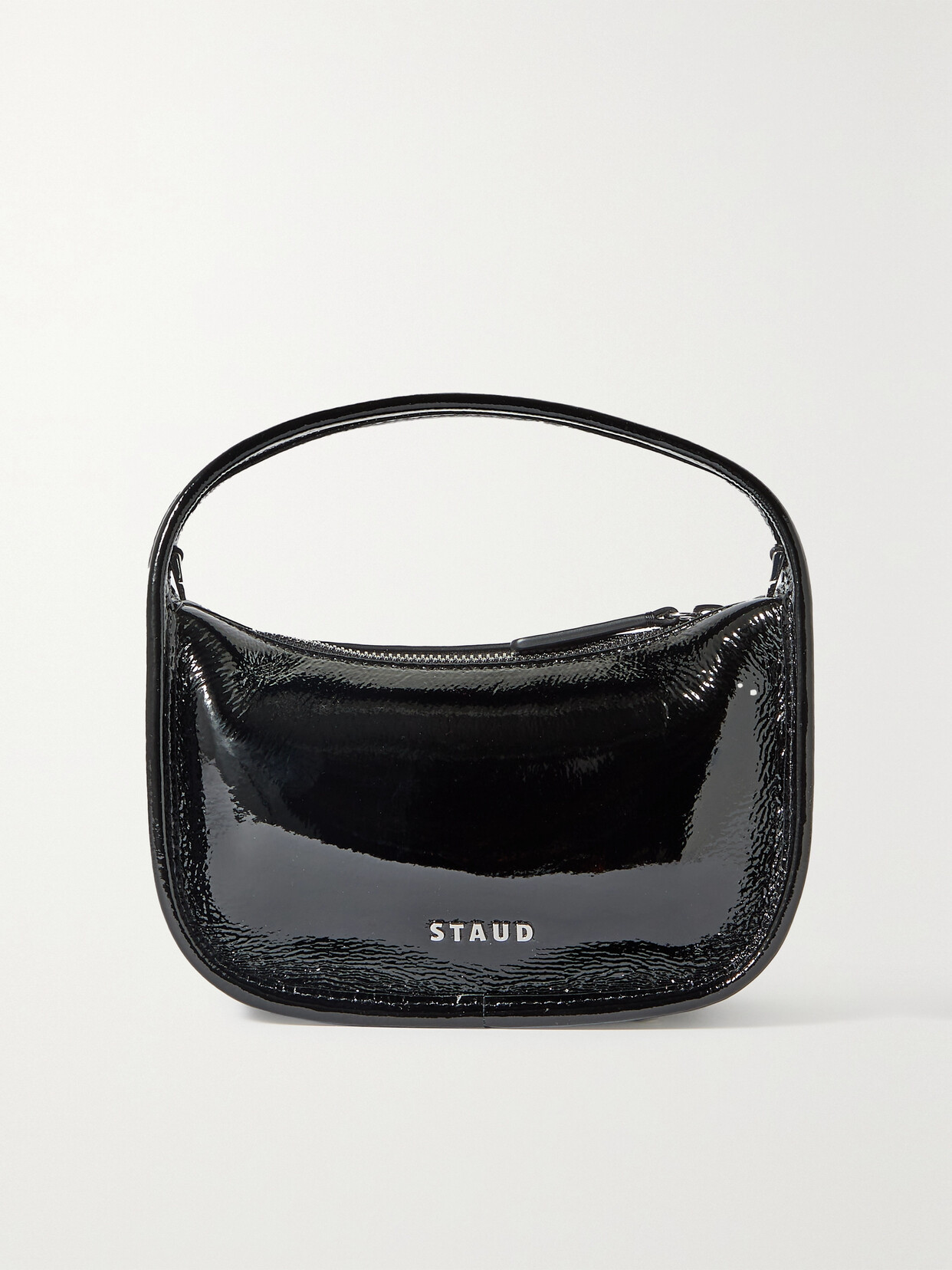 STAUD - Venice Patent-leather Tote - Black