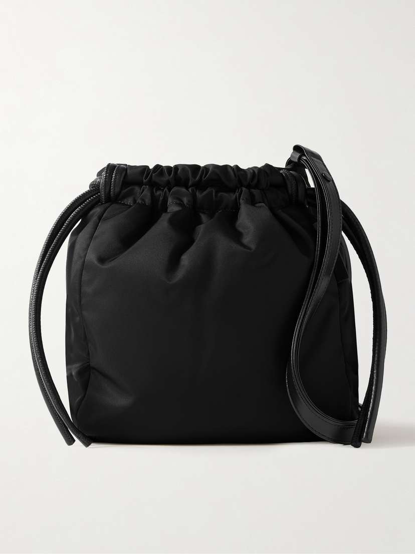 Proenza Schouler Drawstring Leather-trimmed Nylon Pouch