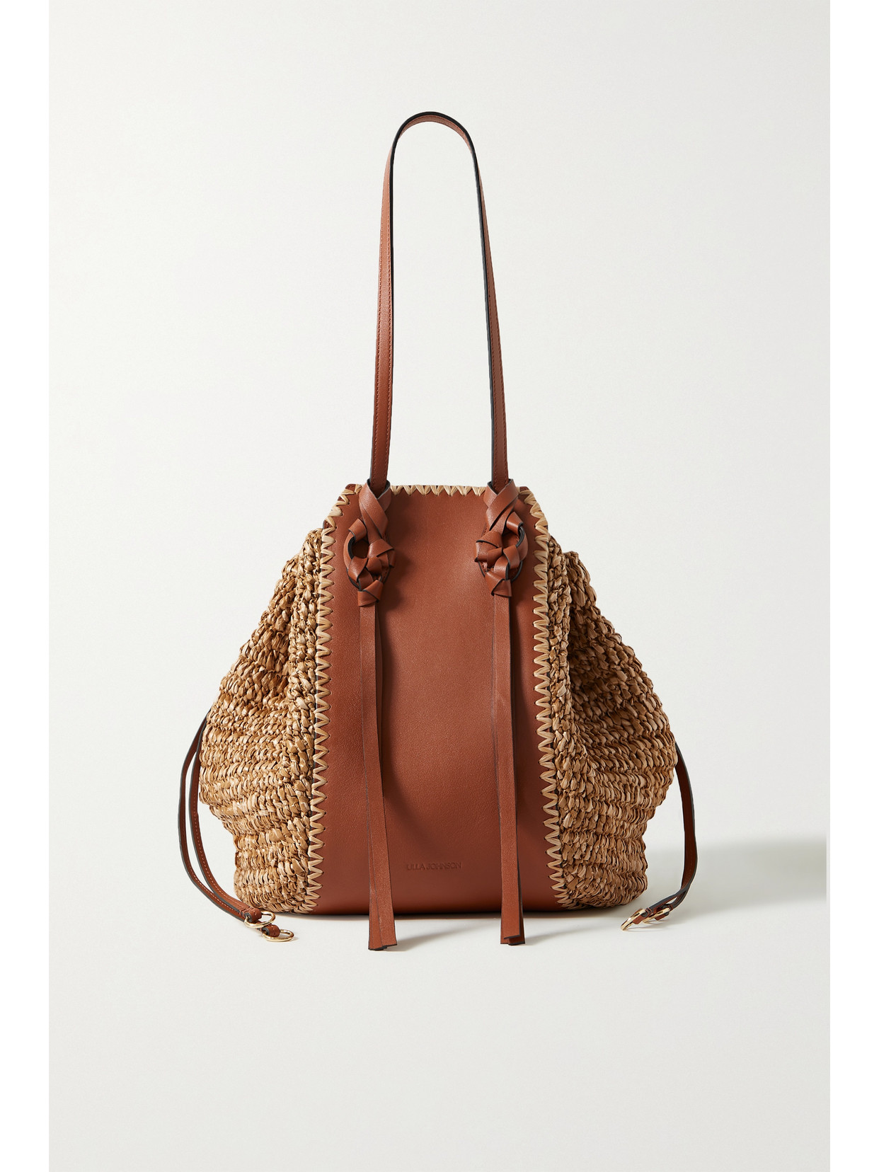 Ulla Johnson - Daphne Leather And Raffia Tote - Neutrals