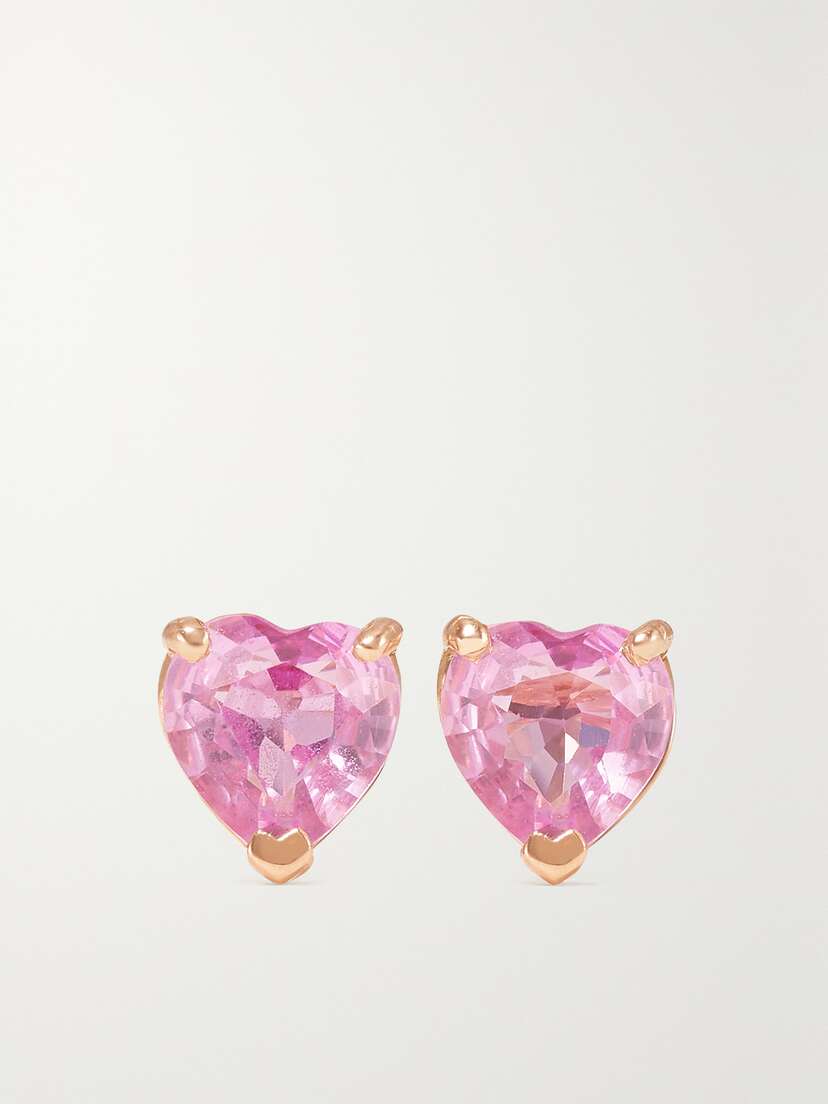 SHAY 18-karat Rose Gold Sapphire Earrings