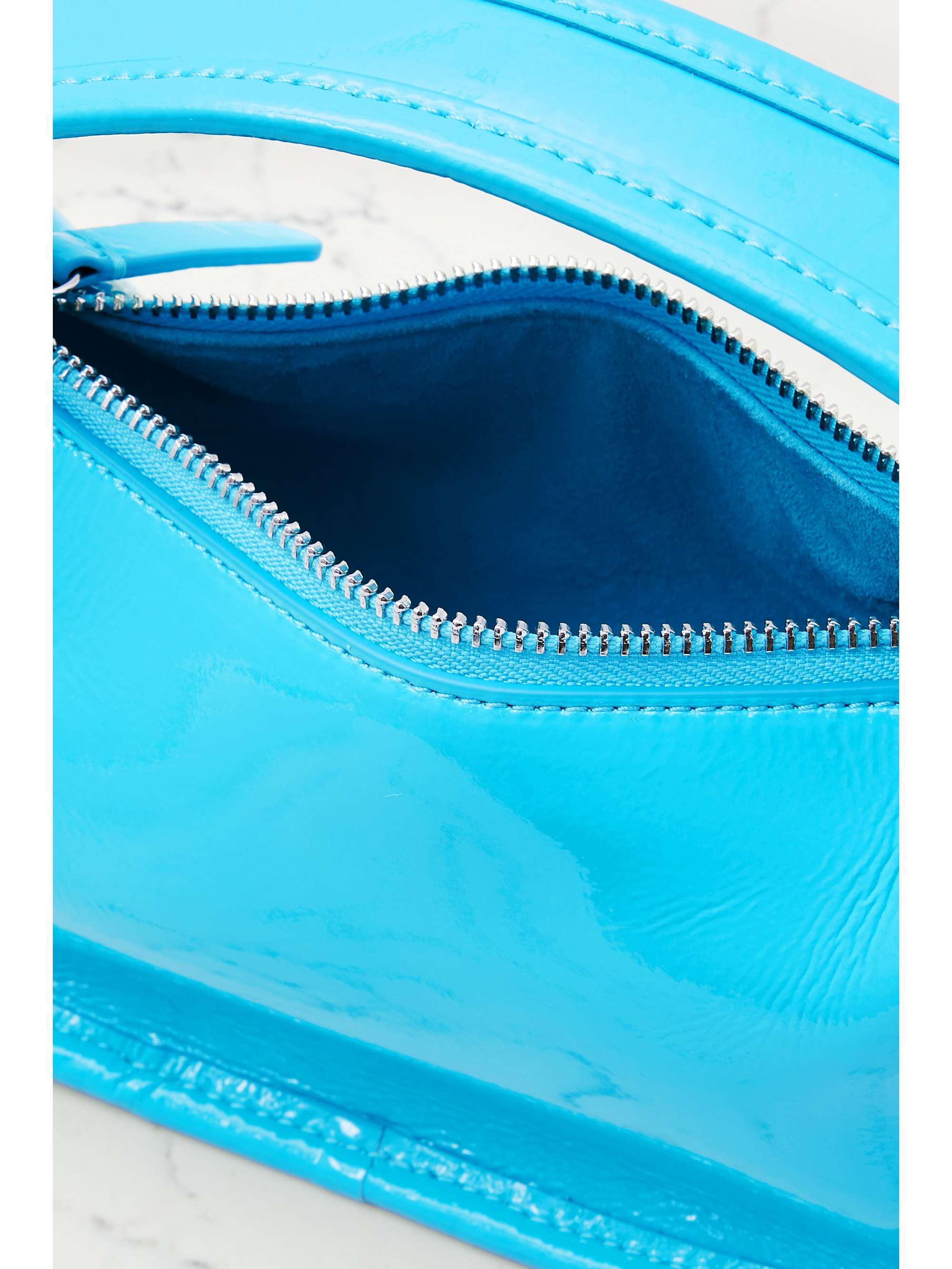 STAUD Venice mini patentleather tote NETAPORTER