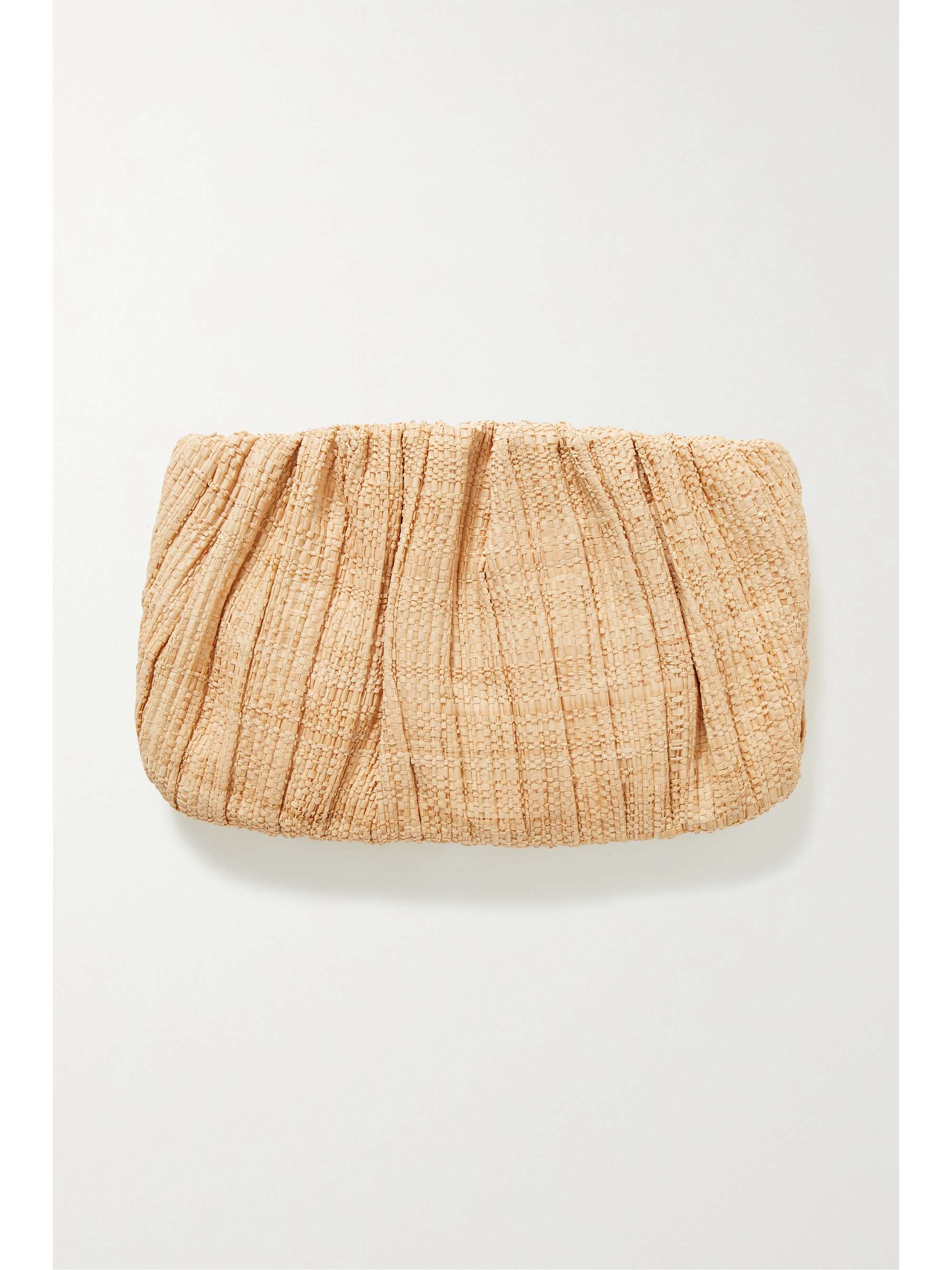 LOEFFLER RANDALL Brit woven raffia clutch
