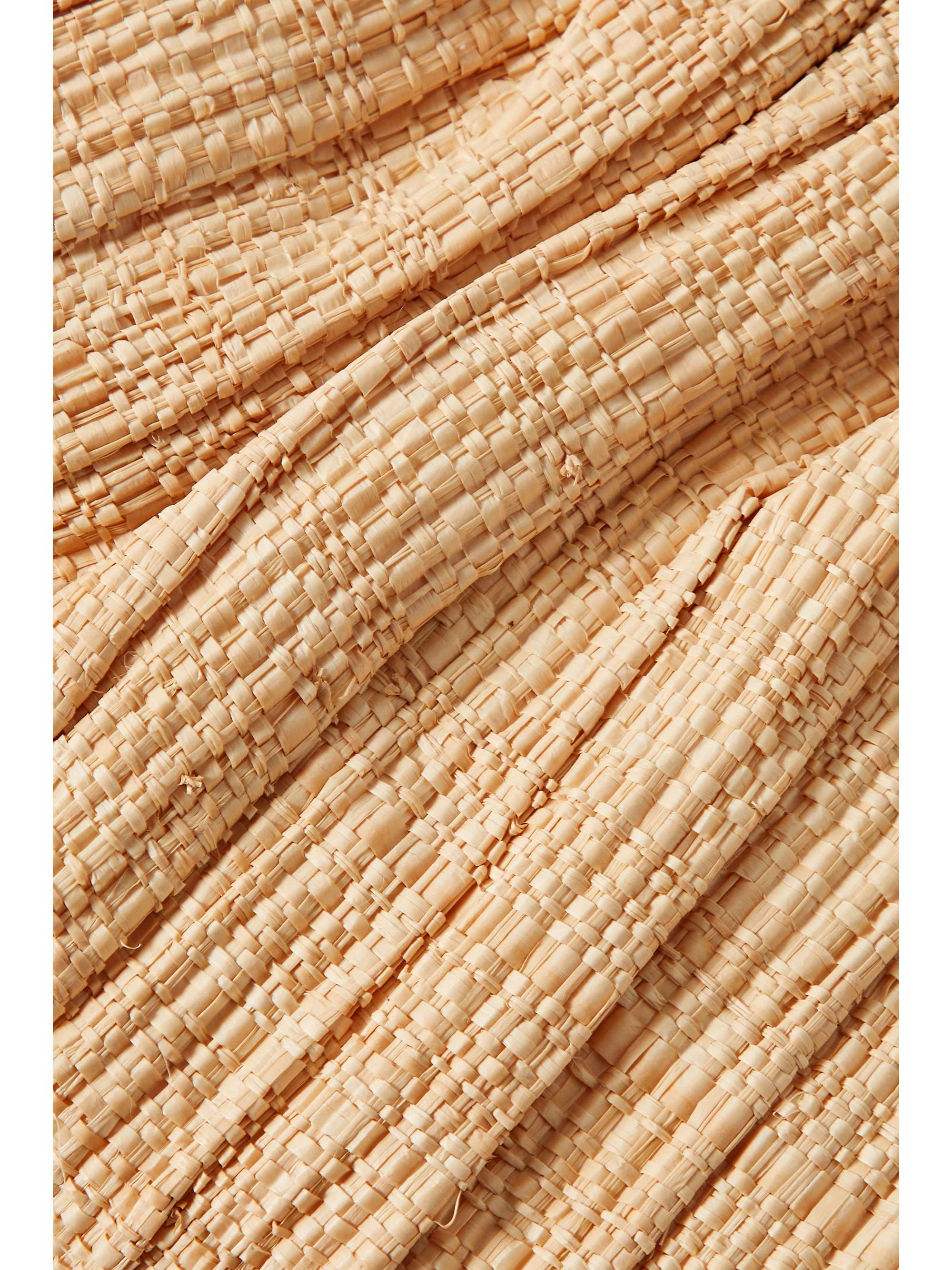 LOEFFLER RANDALL Brit woven raffia clutch