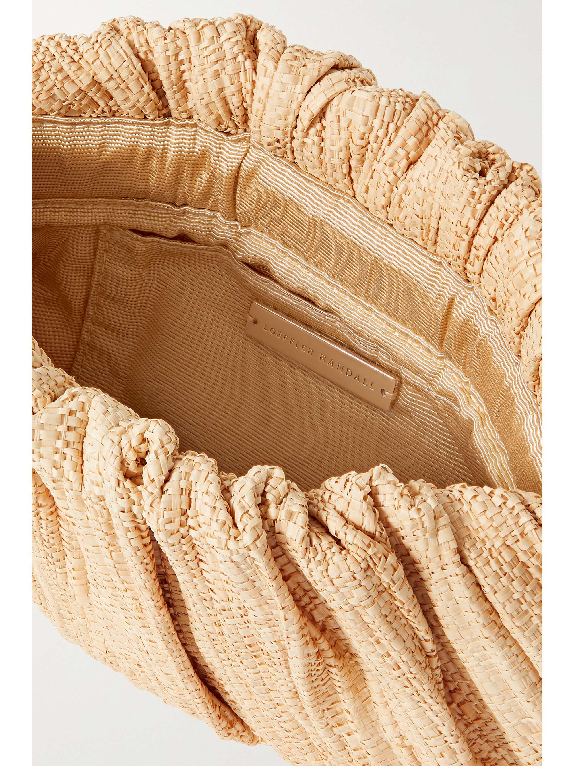 LOEFFLER RANDALL Brit woven raffia clutch