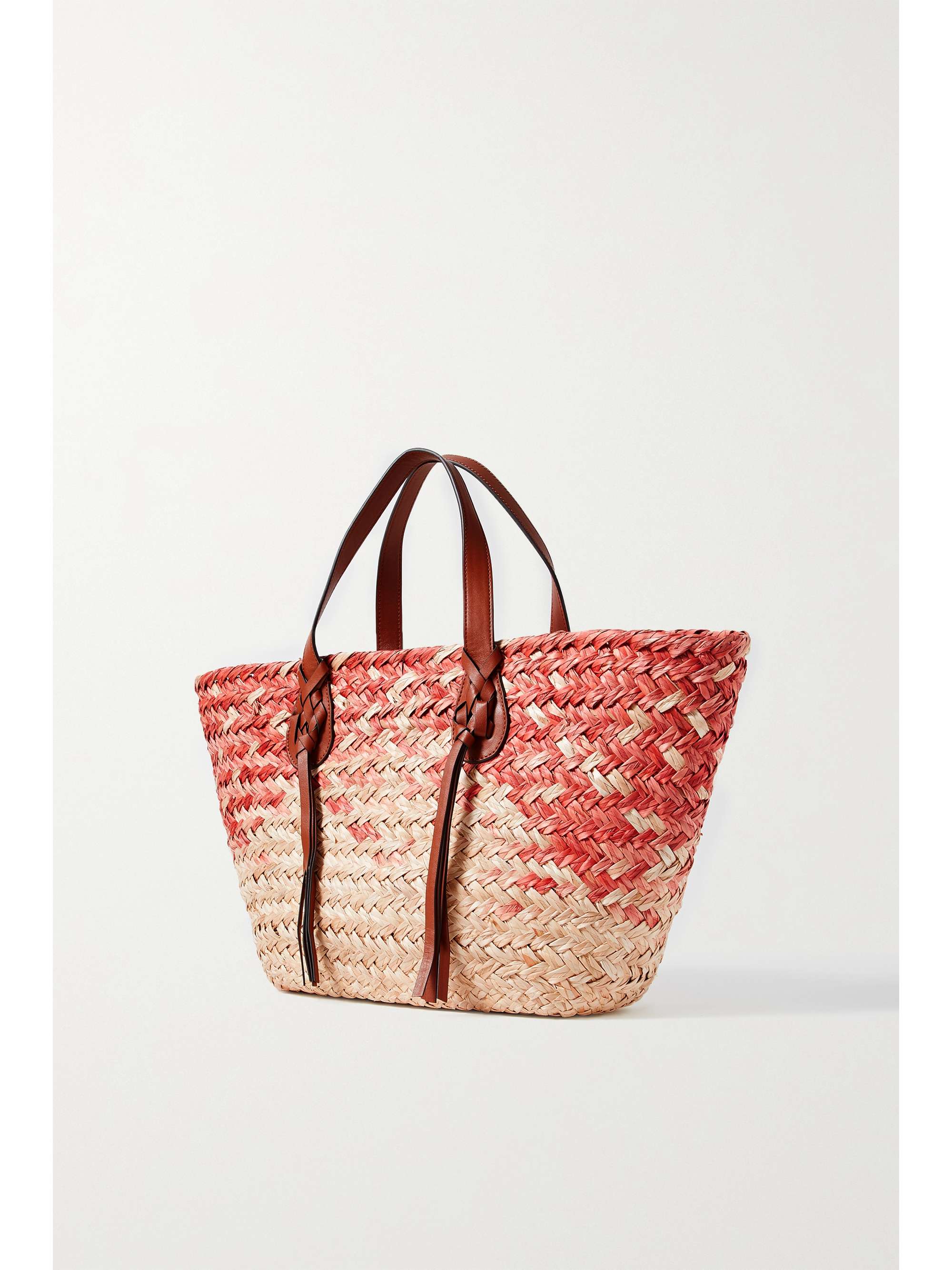 ULLA JOHNSON Surfside leathertrimmed straw tote NETAPORTER