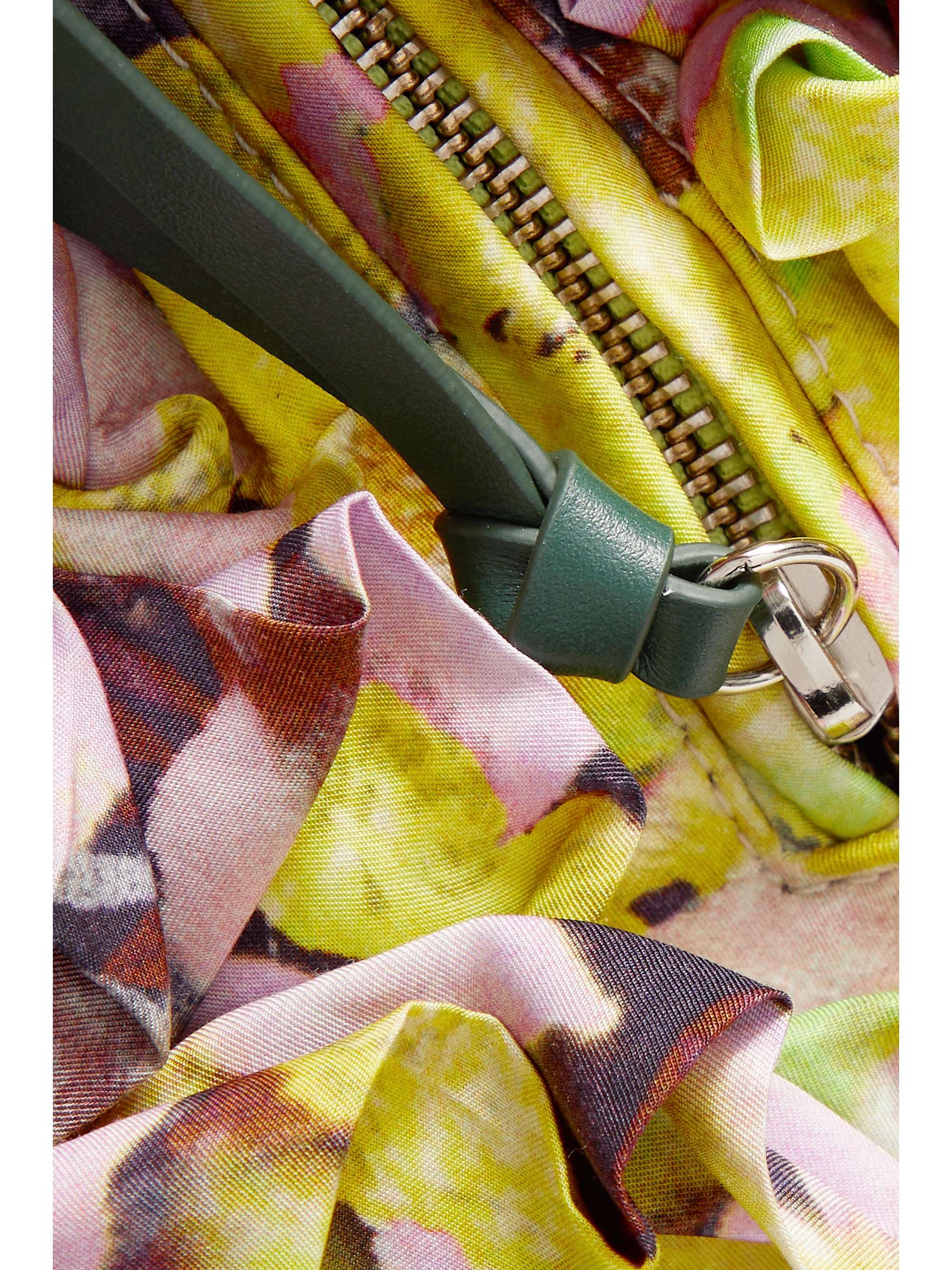 DRIES VAN NOTEN Ruffled floral-print crepe tote