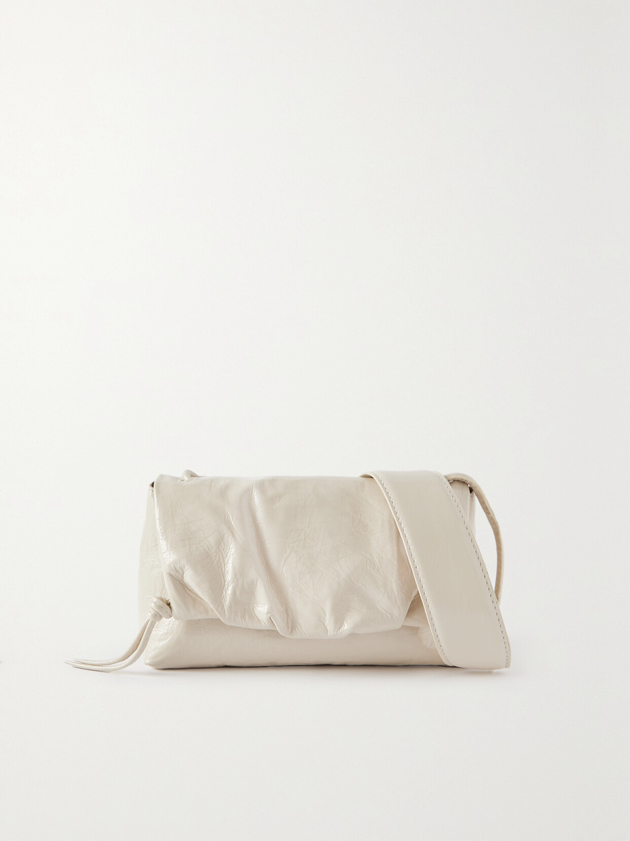 DRIES VAN NOTEN CRINKLED-LEATHER SHOULDER BAG