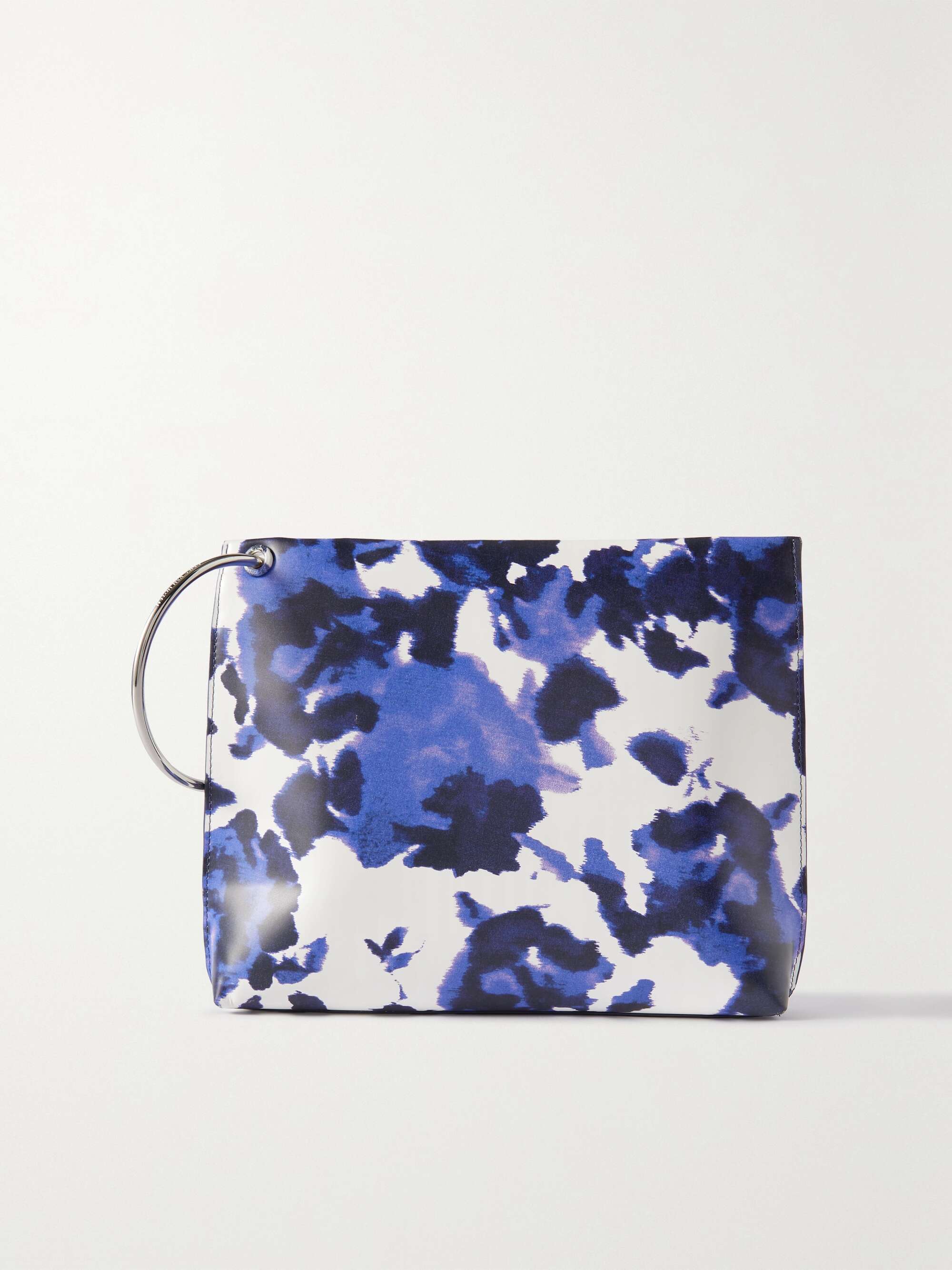 DRIES VAN NOTEN Floral-print glossed-leather clutch | NET-A-PORTER