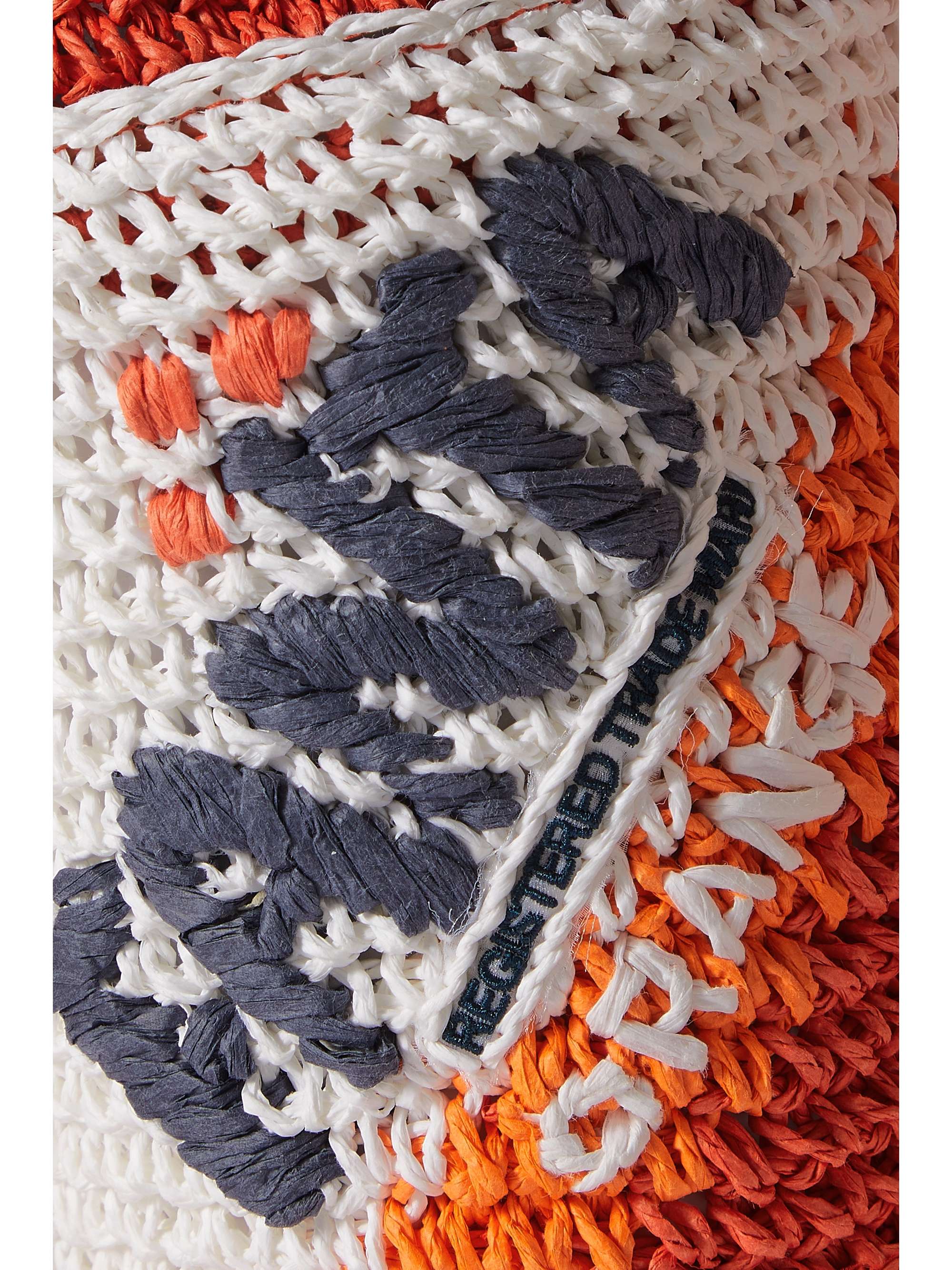 ANYA HINDMARCH Anya Brands Fanta leathertrimmed raffia shoulder bag