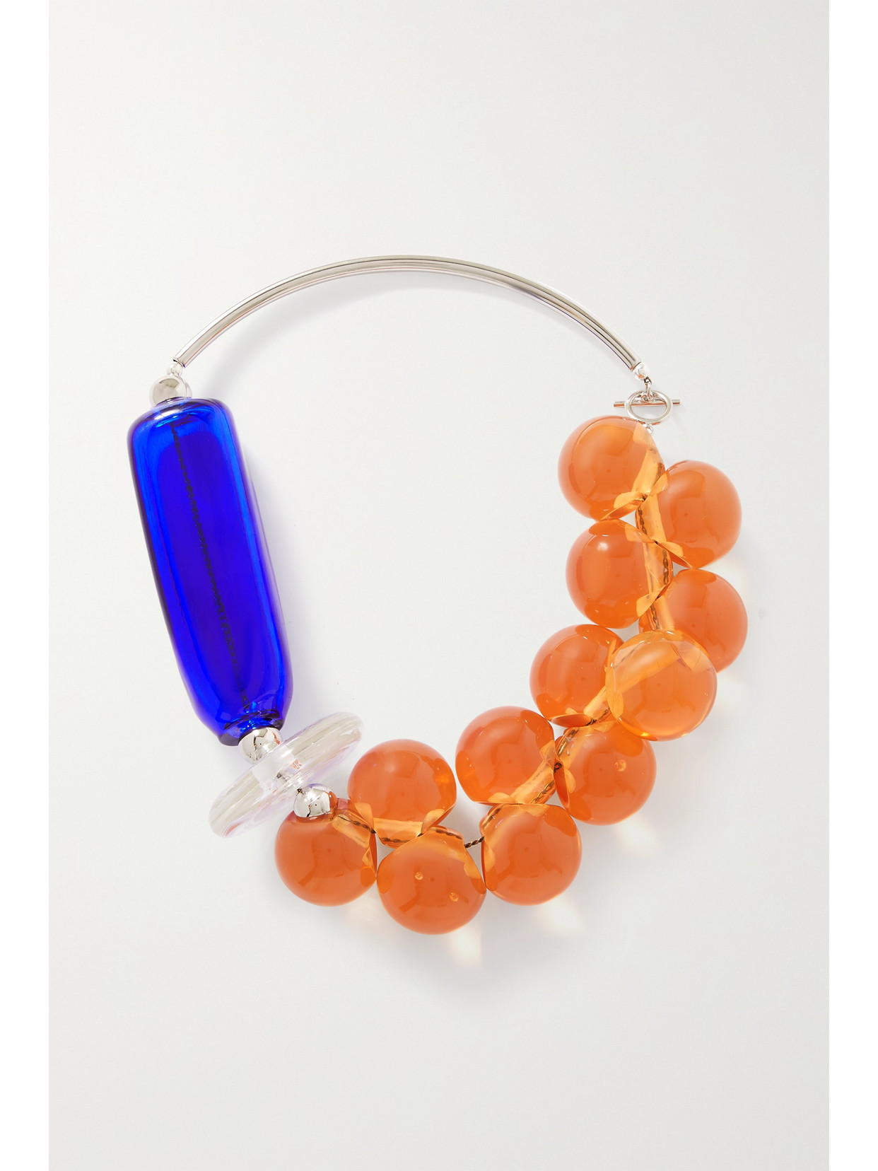 Dries Van Noten - Silver-tone And Glass Necklace - Orange