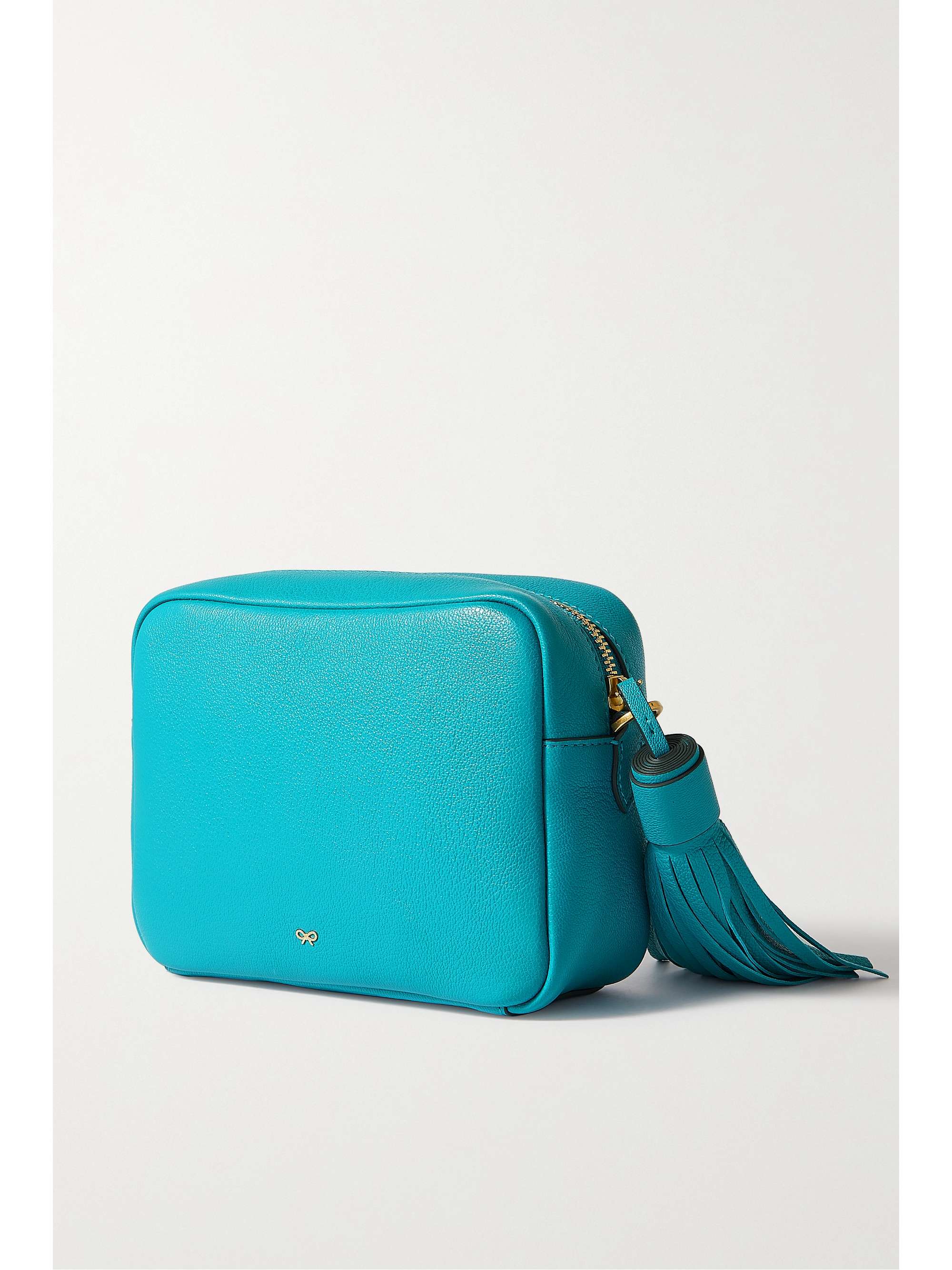 ANYA HINDMARCH The Neeson tasseled texturedleather shoulder bag NET