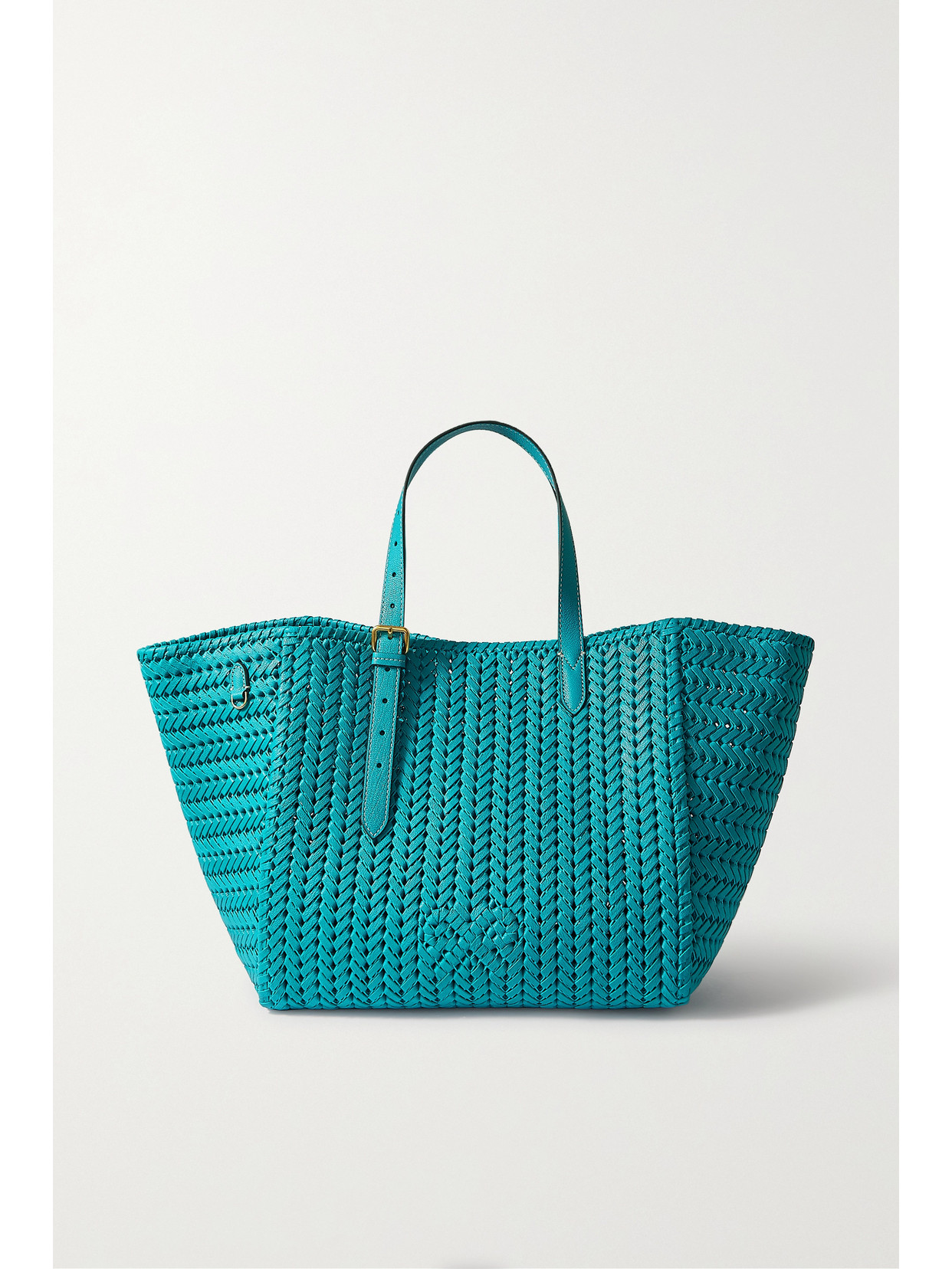 Anya Hindmarch - The Neeson Small Woven Textured-leather Tote - Blue