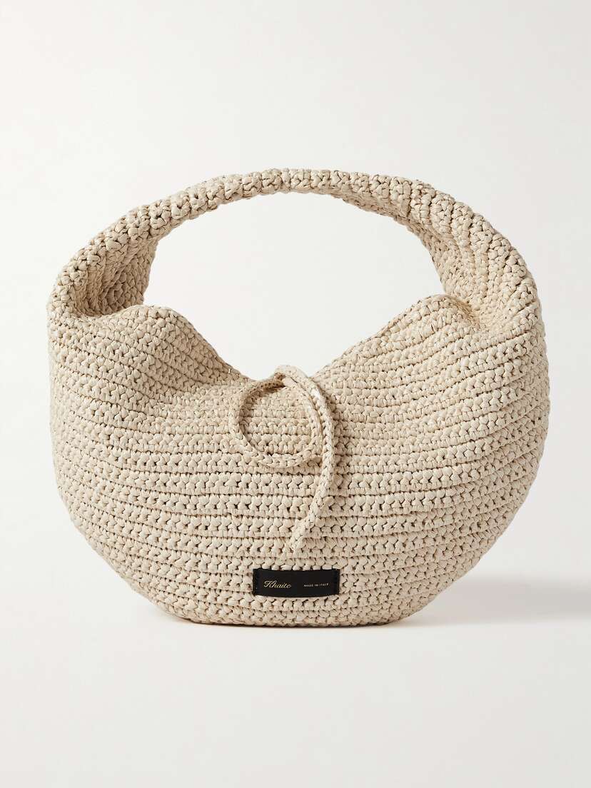Khaite Olivia Medium Raffia Shoulder Bag
