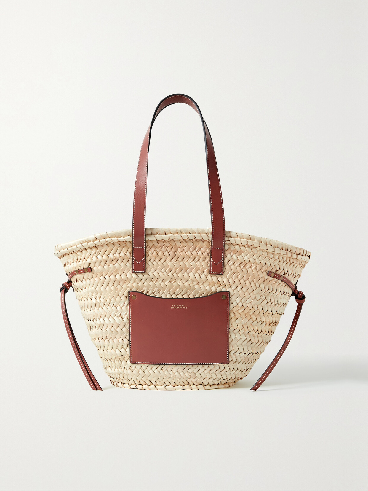 Isabel Marant - Cadix Medium Leather-trimmed Raffia Tote - Neutrals