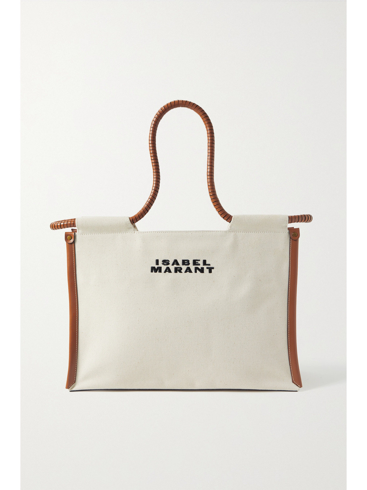 Isabel Marant - Toledo Leather-trimmed Embroidered Canvas Tote - Ecru