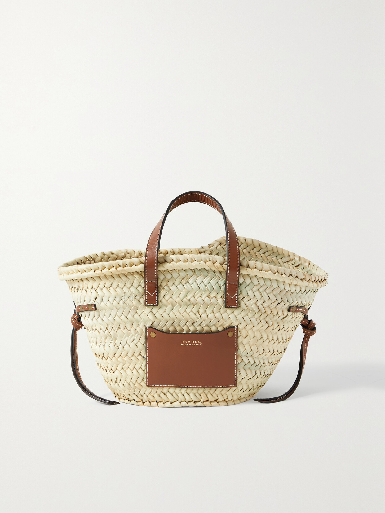 Isabel Marant - Cadix Mini Leather-trimmed Raffia Tote - Neutrals