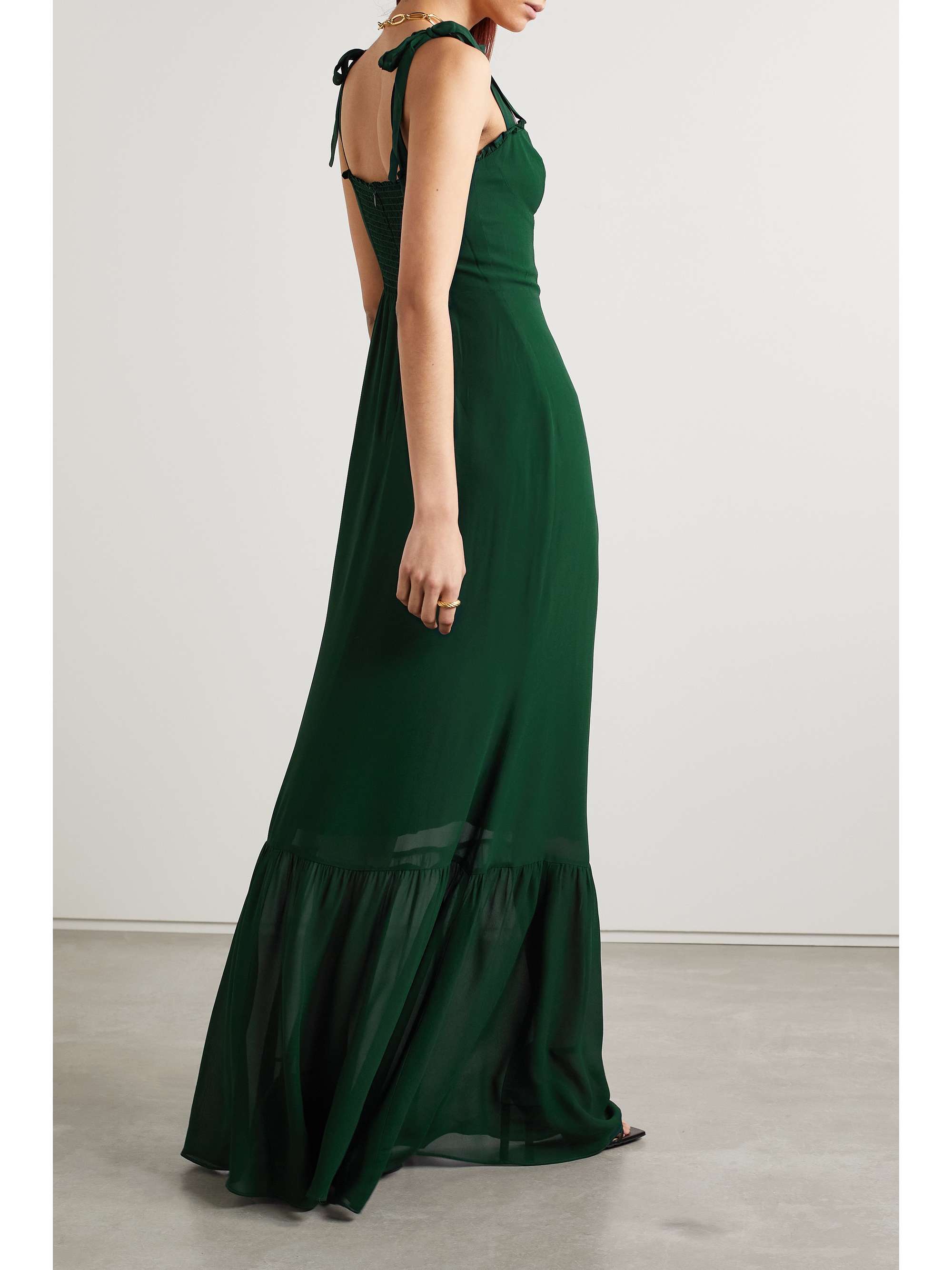 REFORMATION Jasen ruffled georgette maxi dress | NET-A-PORTER