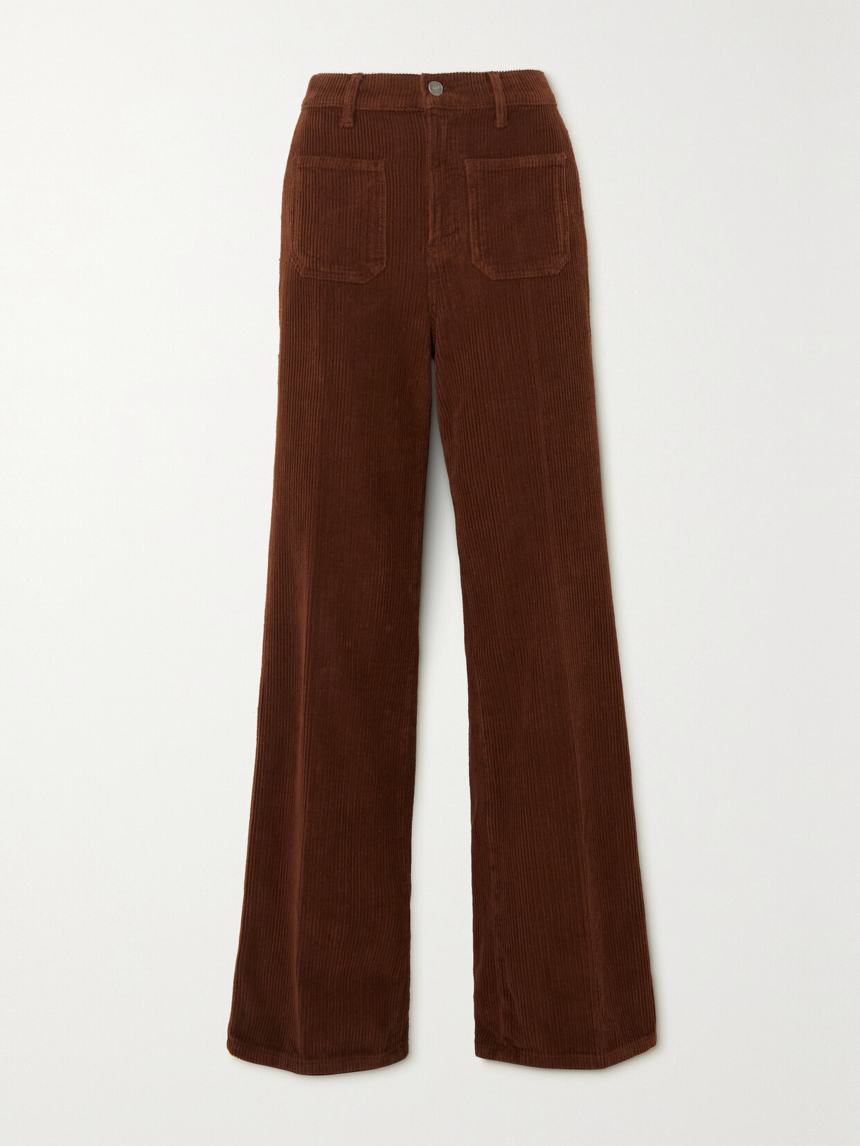 Reformation - Alyssa Organic Cotton-corduroy Wide-leg Pants - Brown