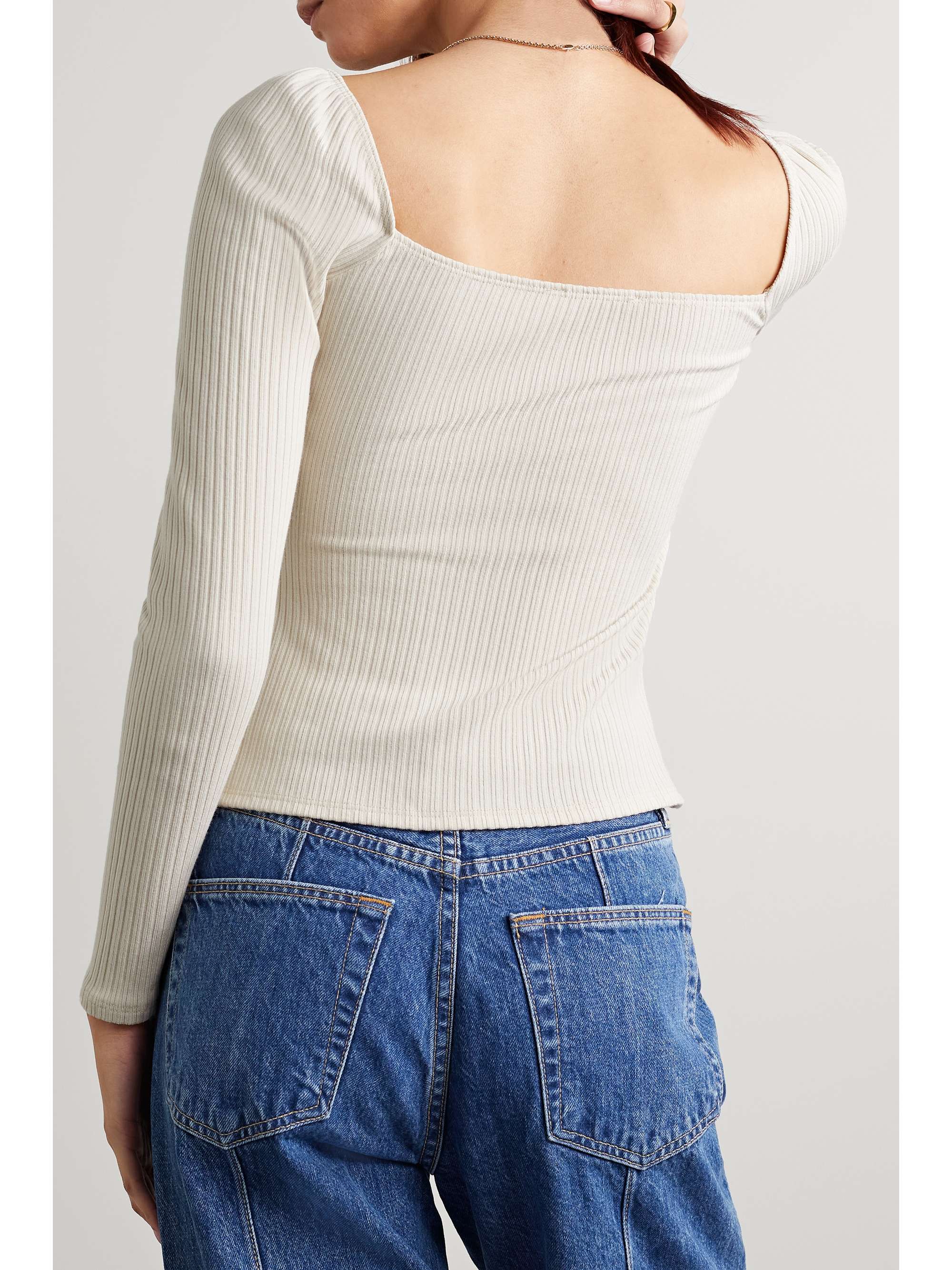REFORMATION October ribbedknit top NETAPORTER