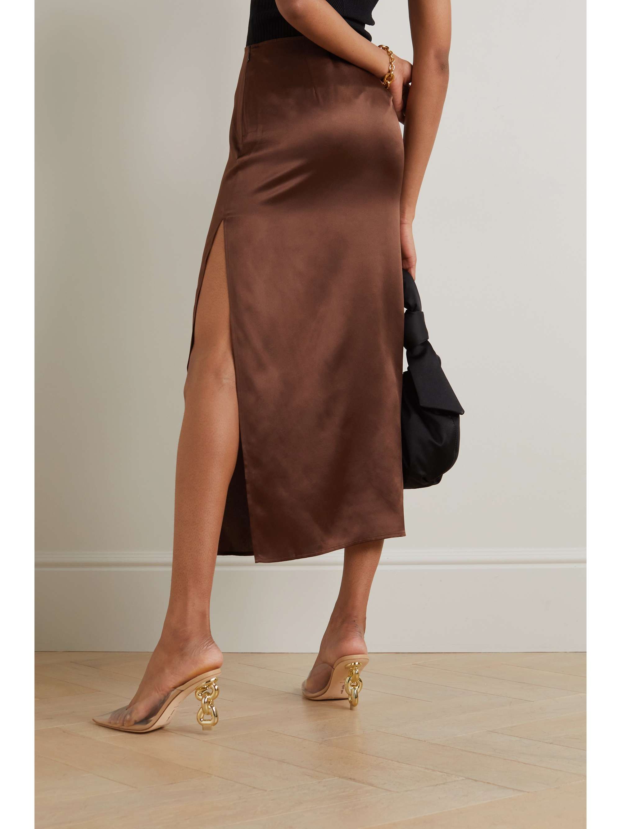 REFORMATION Aida silksatin slip skirt NETAPORTER