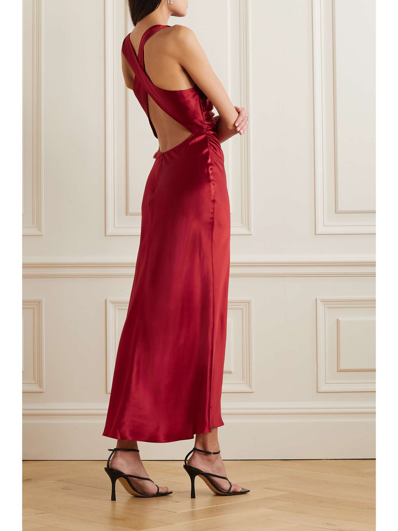 casette silk dress reformation