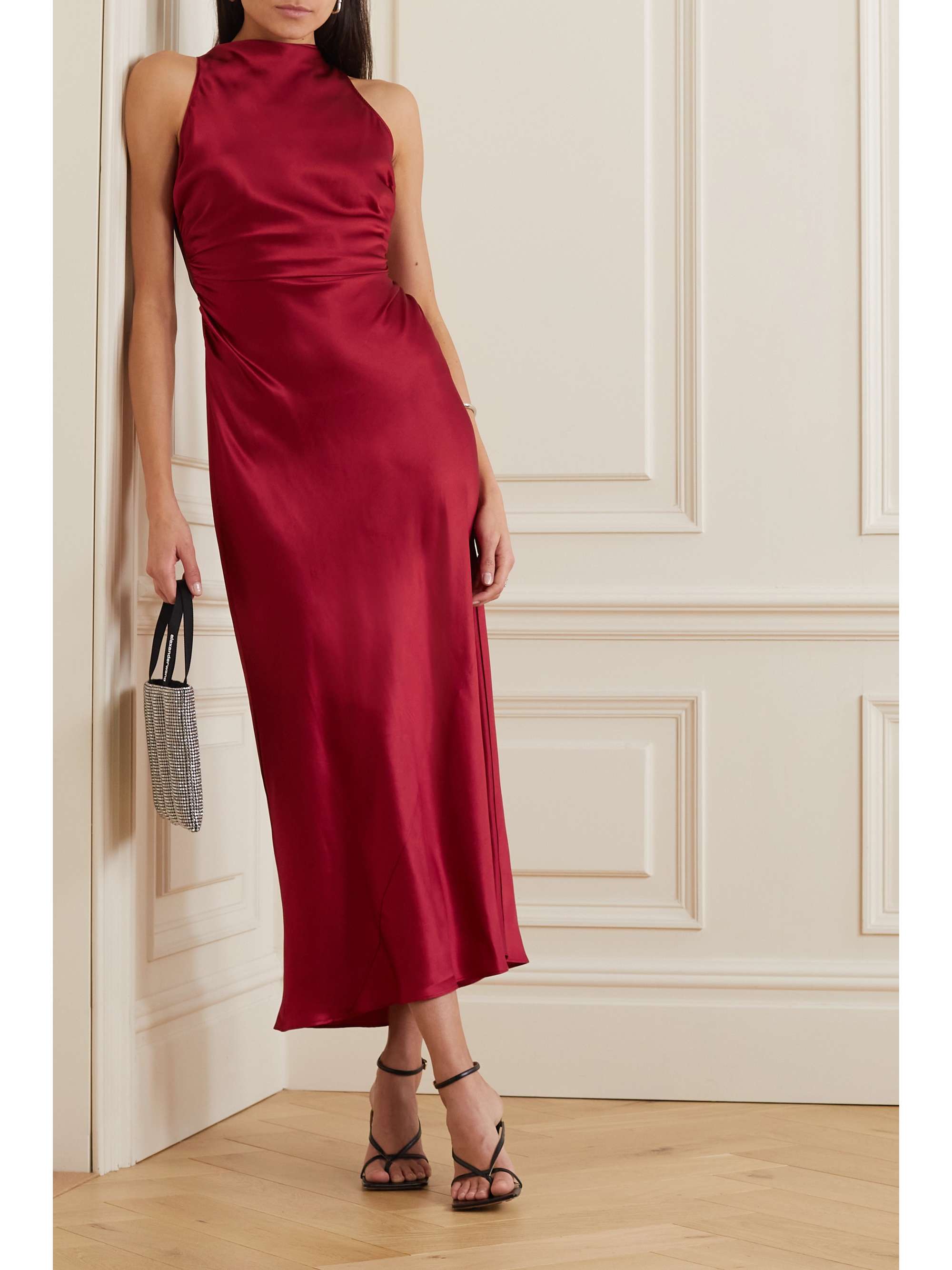 casette silk dress reformation