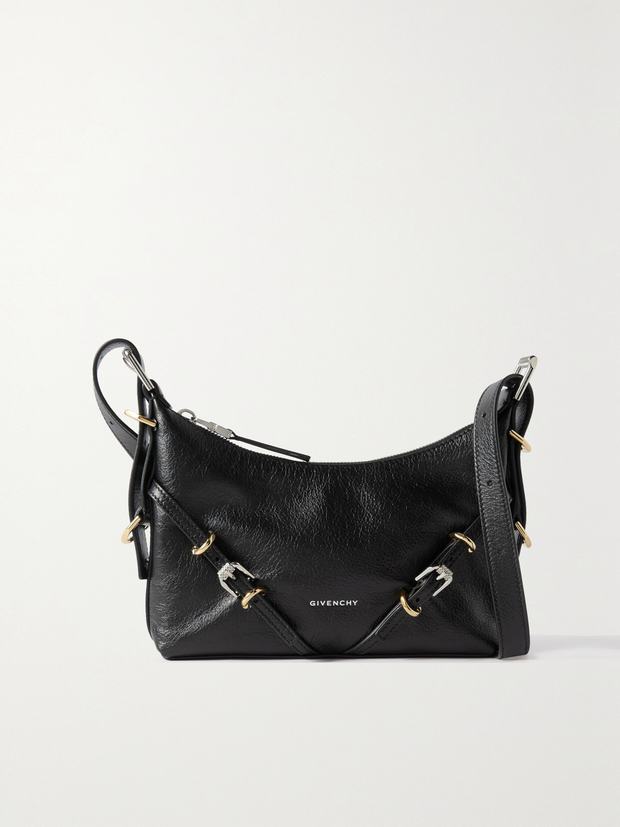 Givenchy - Voyou Mini Textured-leather Shoulder Bag - Black