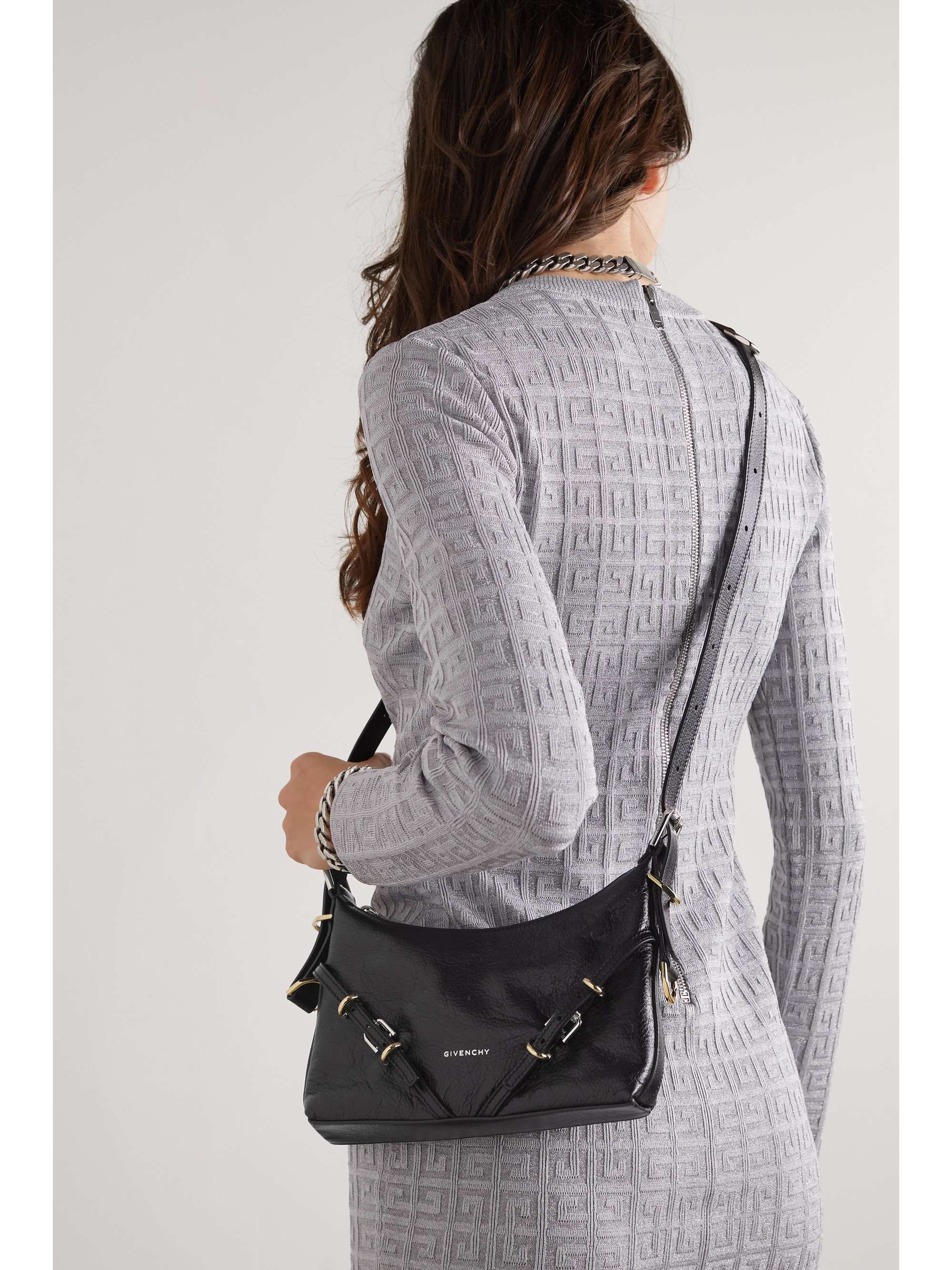 GIVENCHY Voyou mini textured-leather shoulder bag