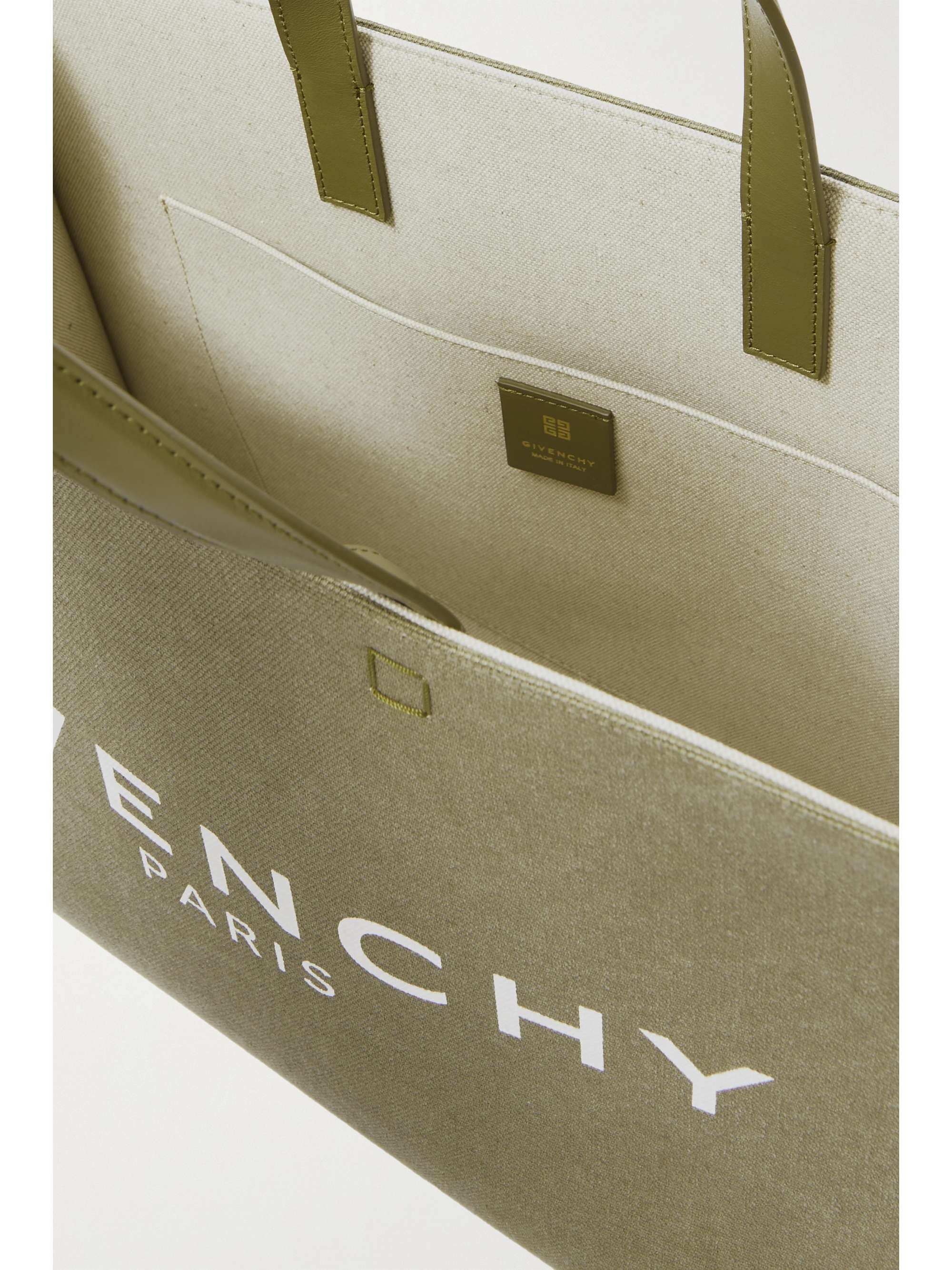 GIVENCHY G-Tote medium leather-trimmed printed canvas tote