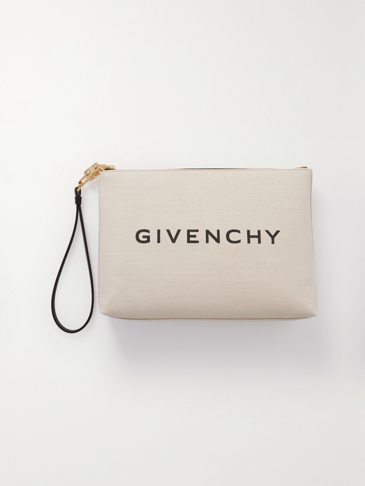 Givenchy - Large Printed Cotton-blend Canvas Pouch - Neutrals