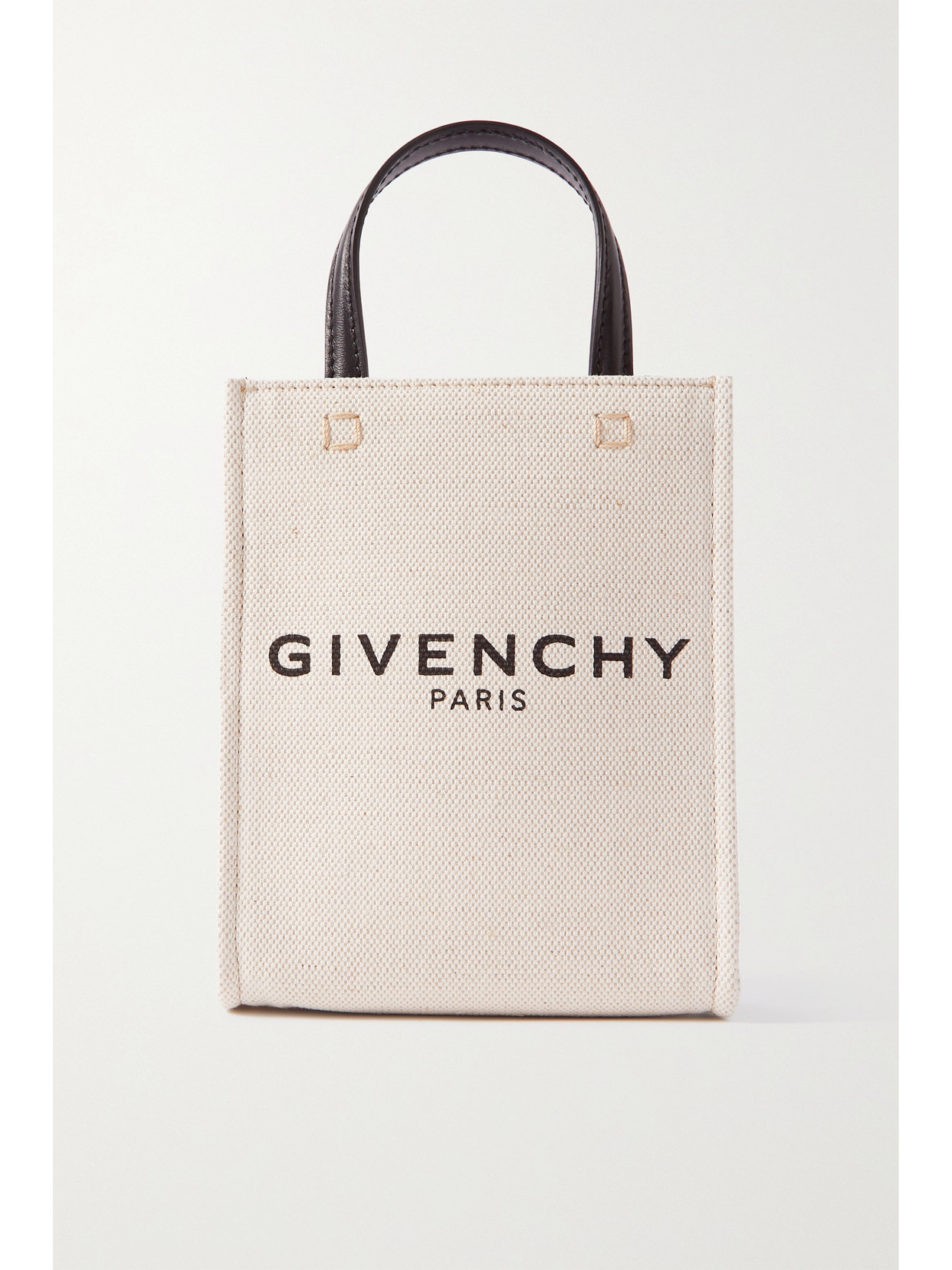 Givenchy - G-tote Mini Leather-trimmed Printed Canvas Tote - Neutrals