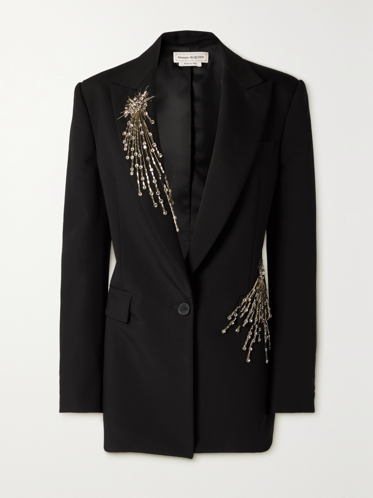 Alexander McQueen - Embellished Wool Blazer - Black