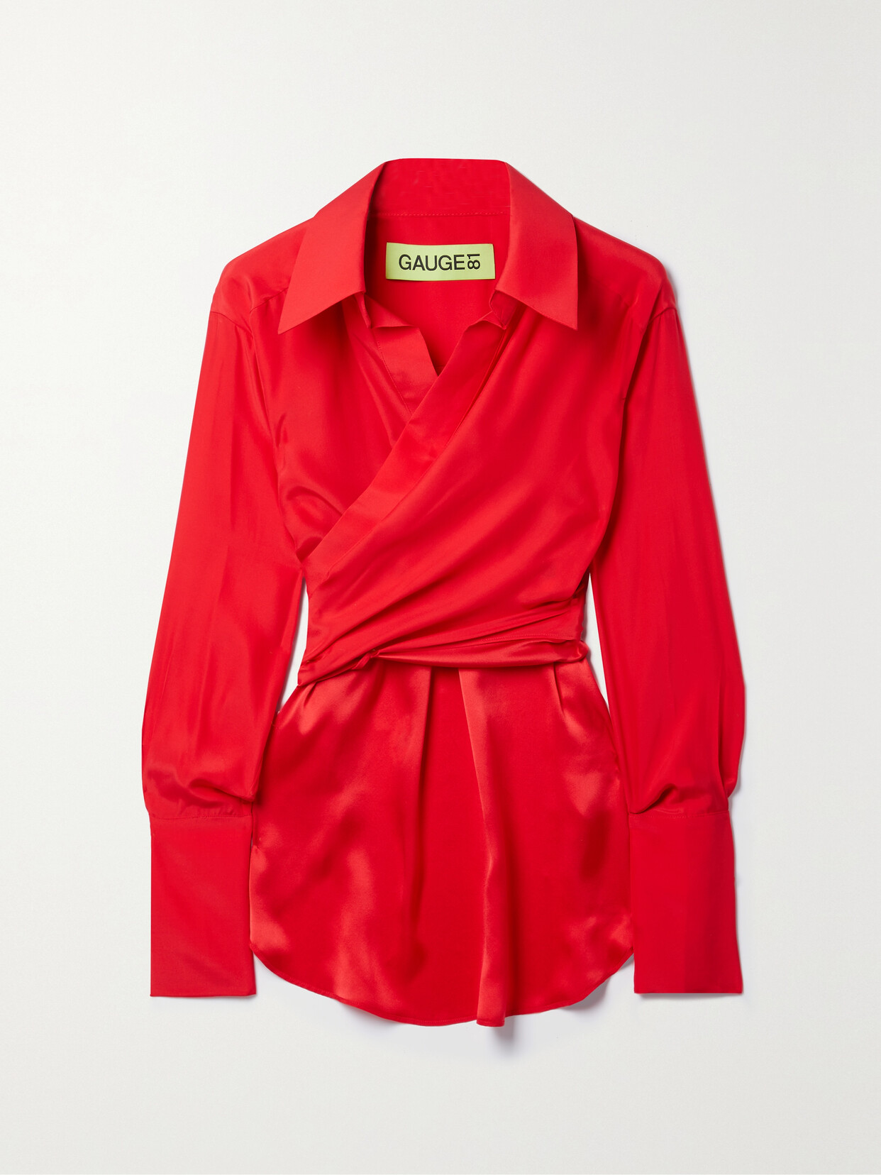 GAUGE81 Sabinas Silk Wrap Shirt - Red