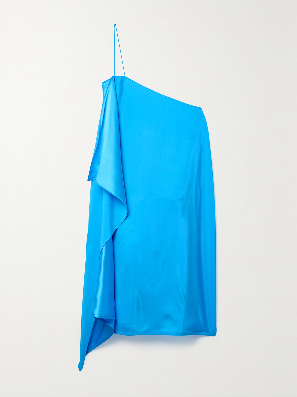 GAUGE81 Misaki Asymmetric Duchesse Silk-satin Mini Dress - Blue