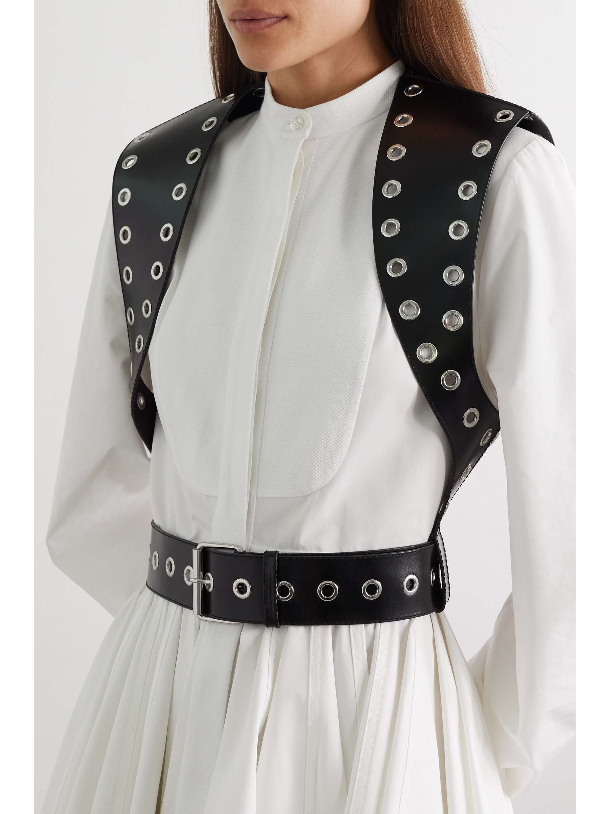 ALEXANDER MCQUEEN Embellished leather belt