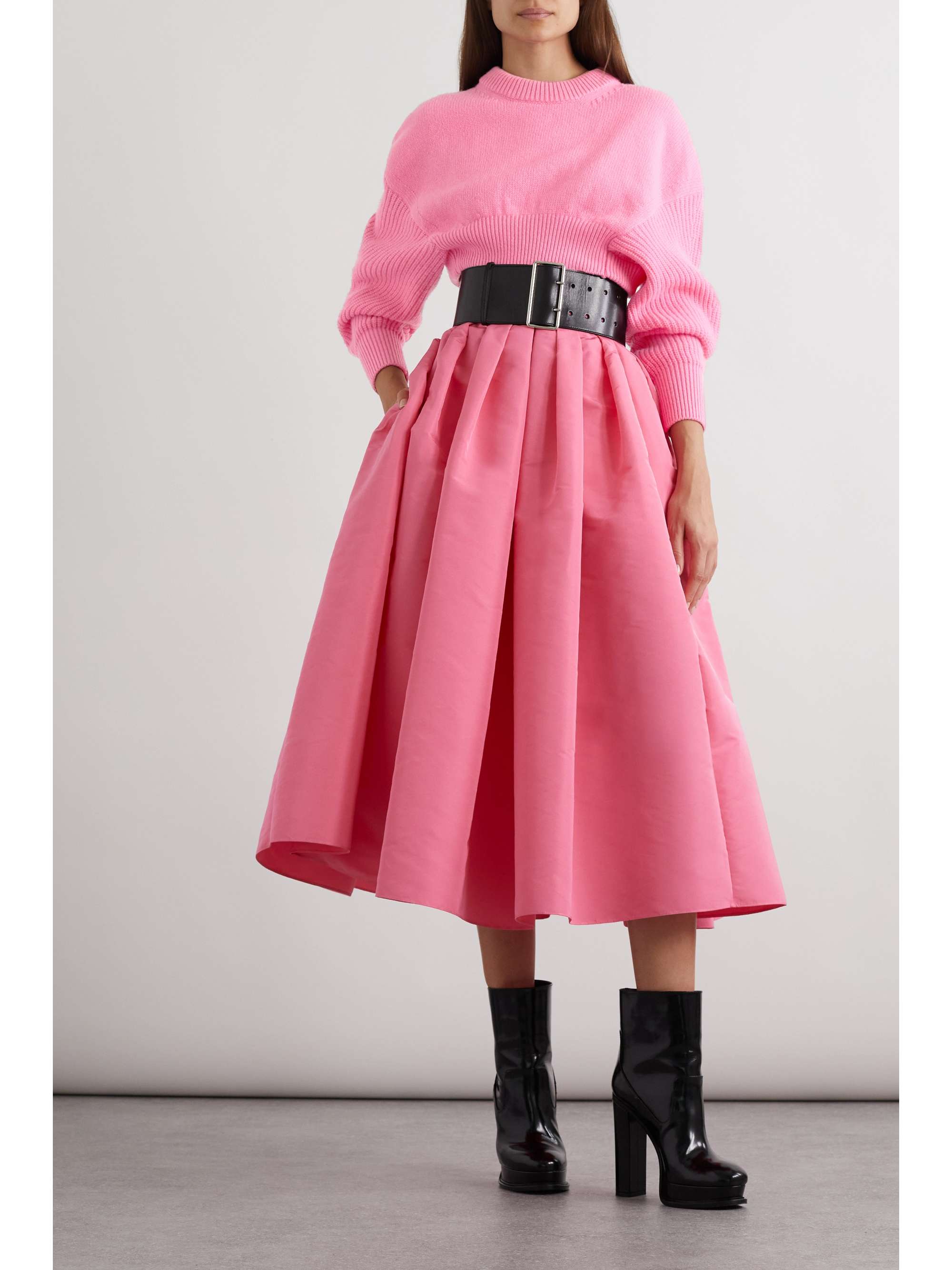 ALEXANDER MCQUEEN Cropped wool sweater NETAPORTER