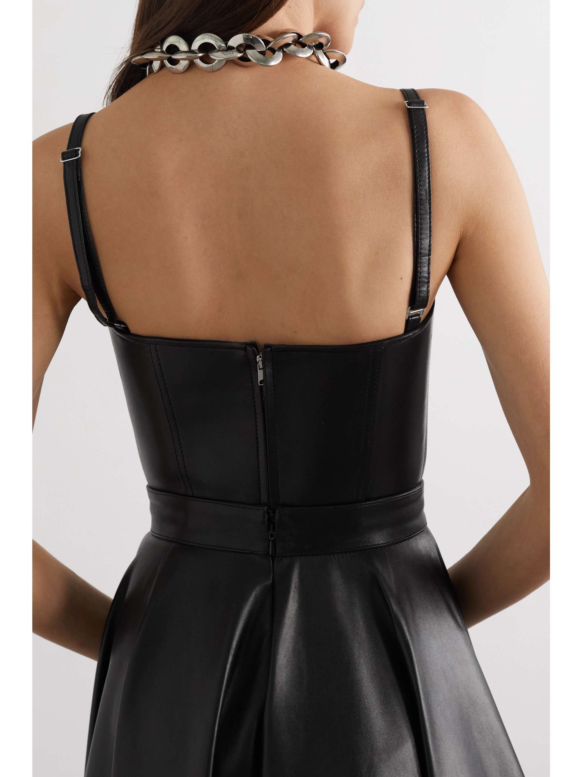 ALEXANDER MCQUEEN Leather bustier top