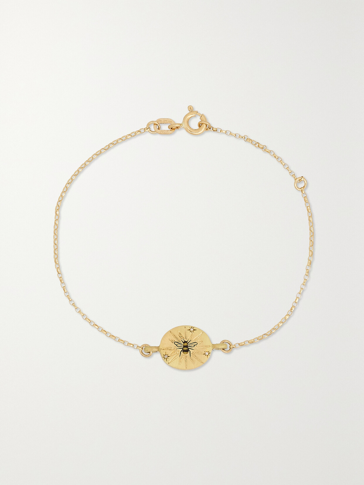 Cece Jewellery Bee 18-karat Recycled , Enamel And Diamond Bracelet