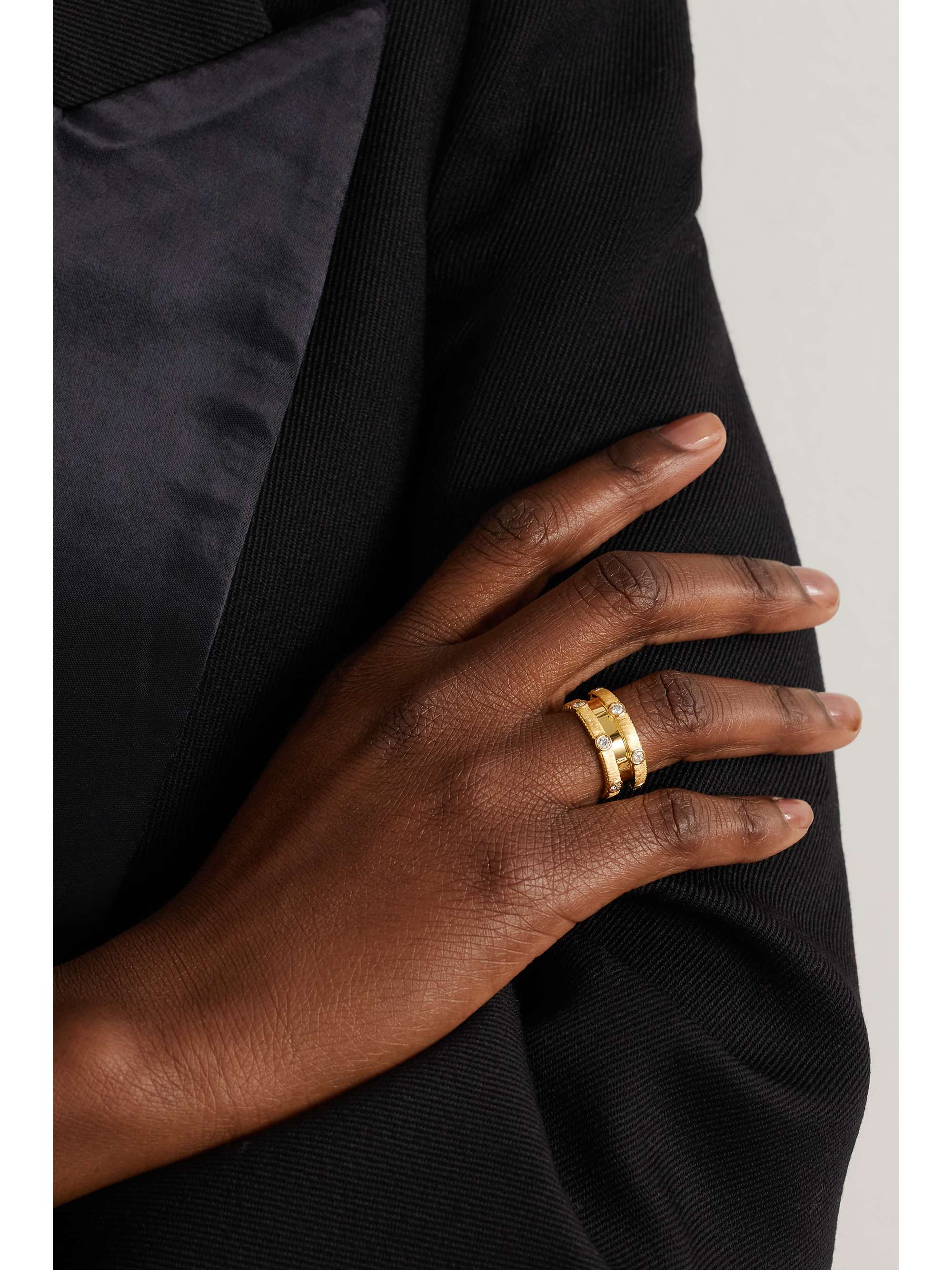 VILTIER Rayon Trio 18-karat gold diamond ring