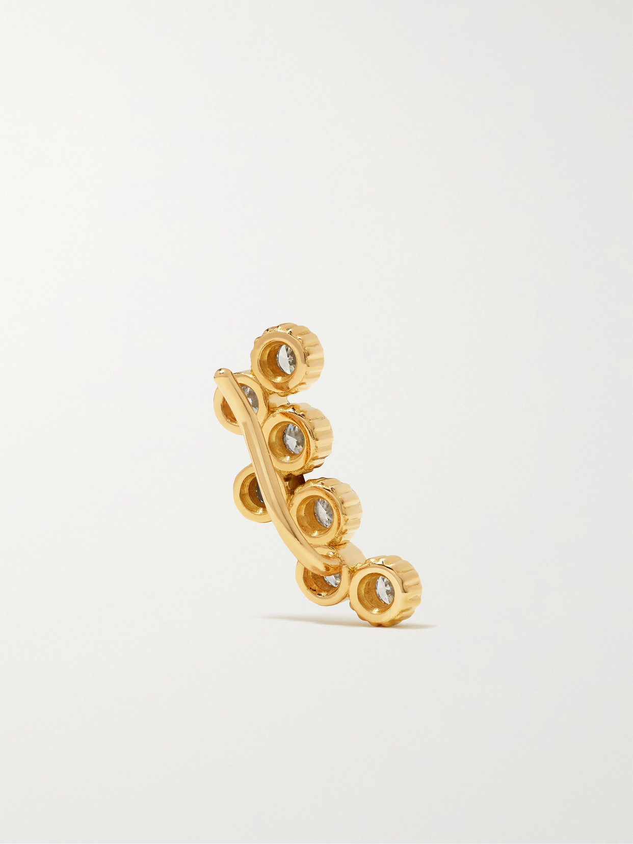 VILTIER CLIQUE 18-KARAT GOLD DIAMOND SINGLE EARRING