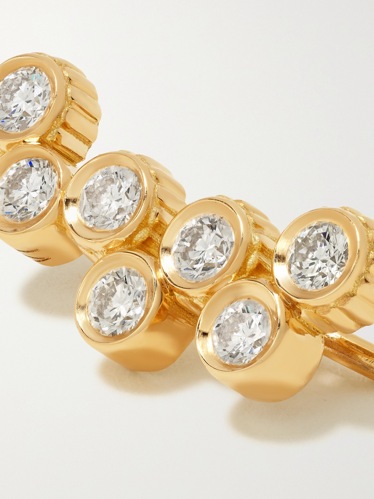 VILTIER CLIQUE 18-KARAT GOLD DIAMOND SINGLE EARRING