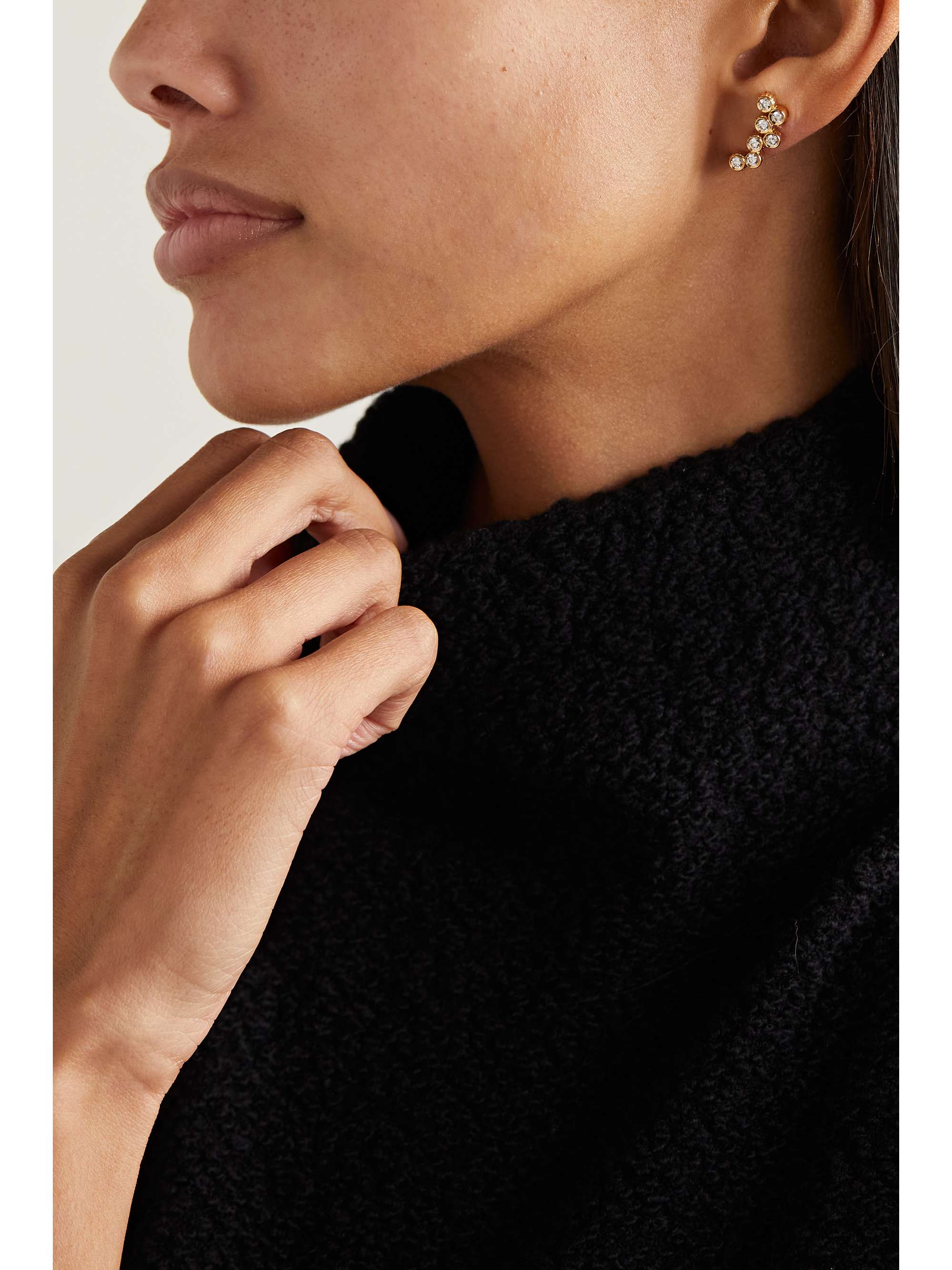 VILTIER Clique 18-karat gold diamond single earring