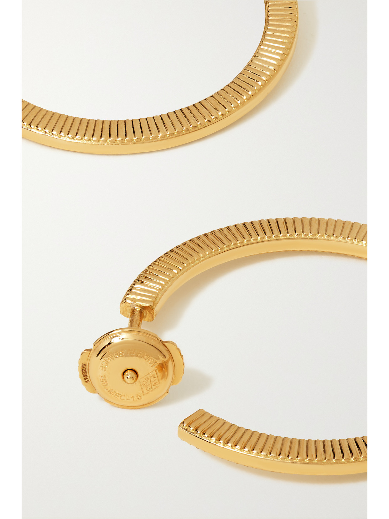 Viltier Rayon Disco 18-karat Gold Hoop Earrings In Gold