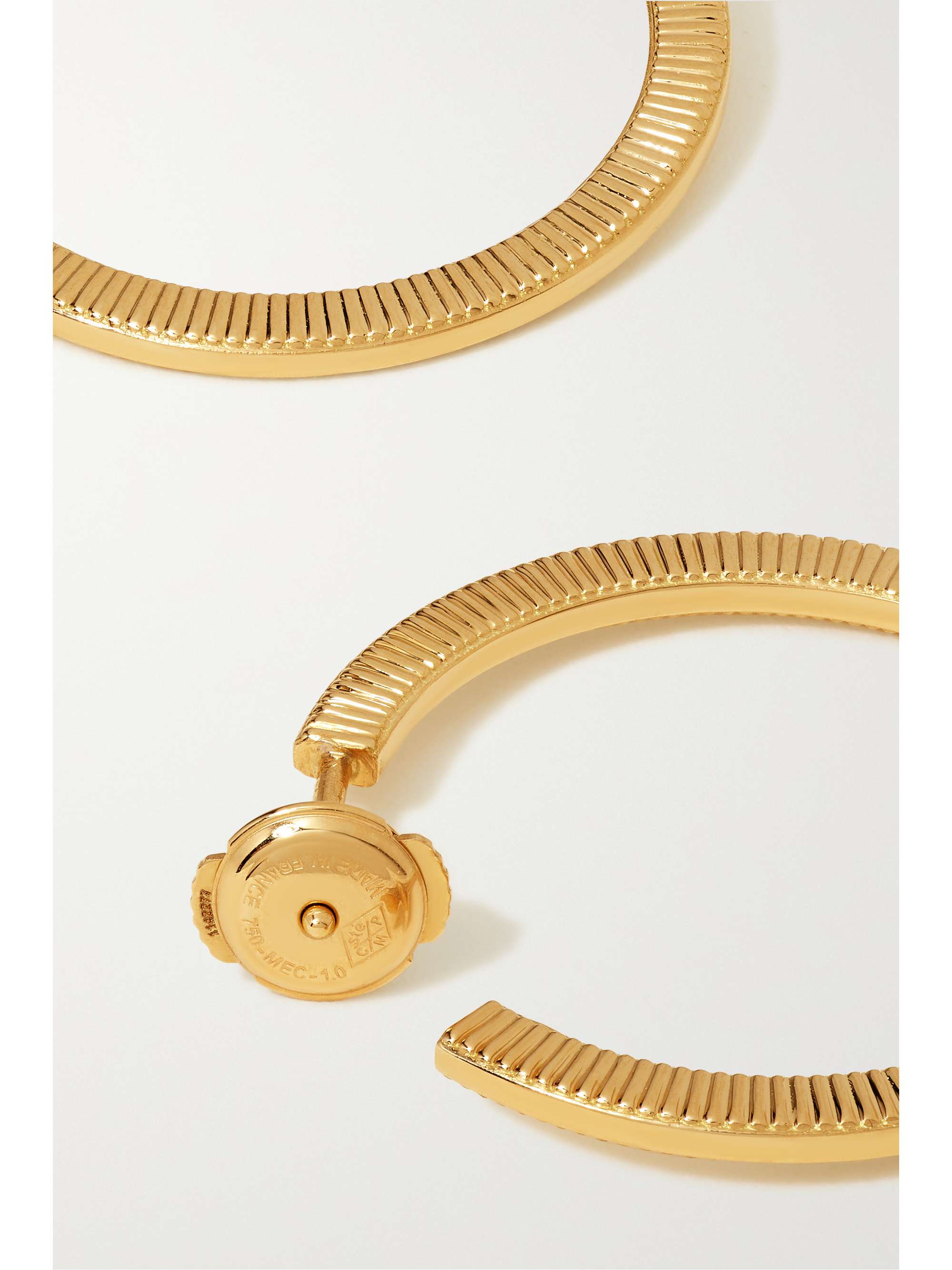 VILTIER Rayon Disco 18-karat gold hoop earrings