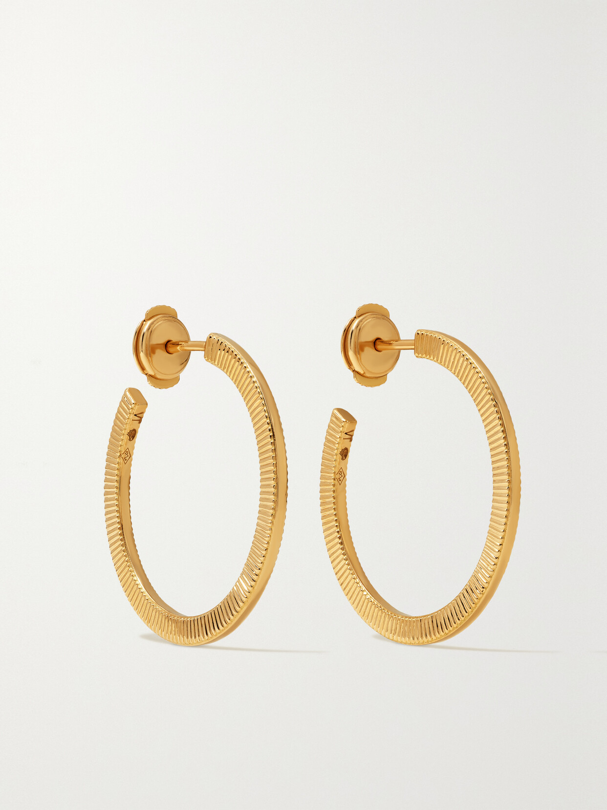 Viltier Rayon Disco 18-karat Gold Hoop Earrings