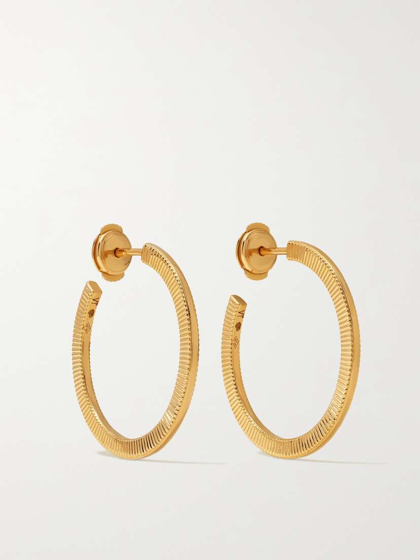 Viltier Rayon Disco 18-karat Gold Hoop Earrings
